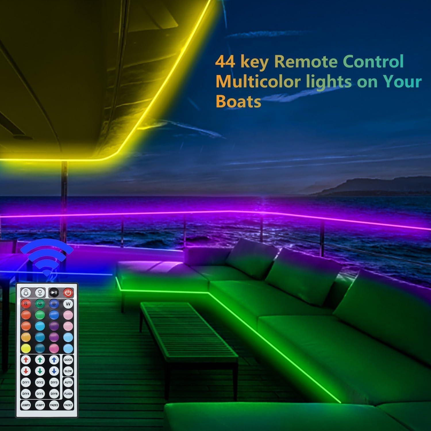 Luces de tira LED Vbakor 10m RGB impermeables para barco