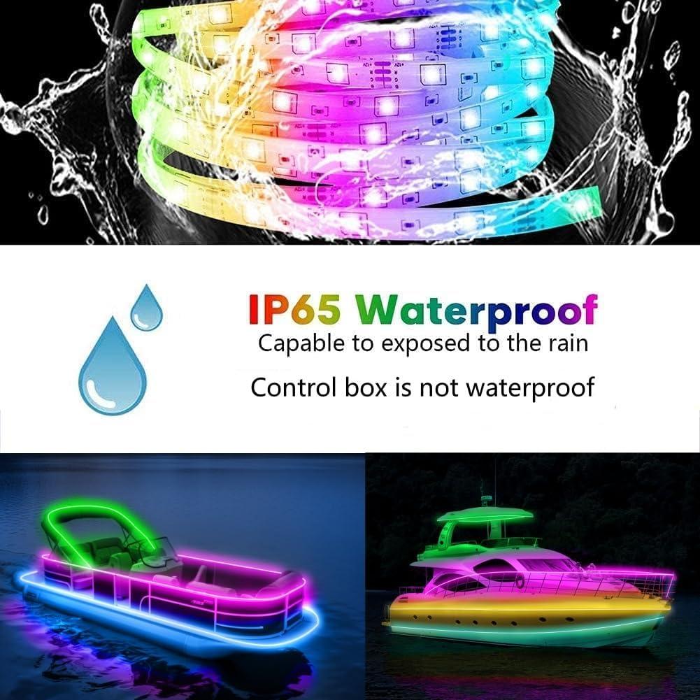 Luces de tira LED Vbakor 10m RGB impermeables para barco