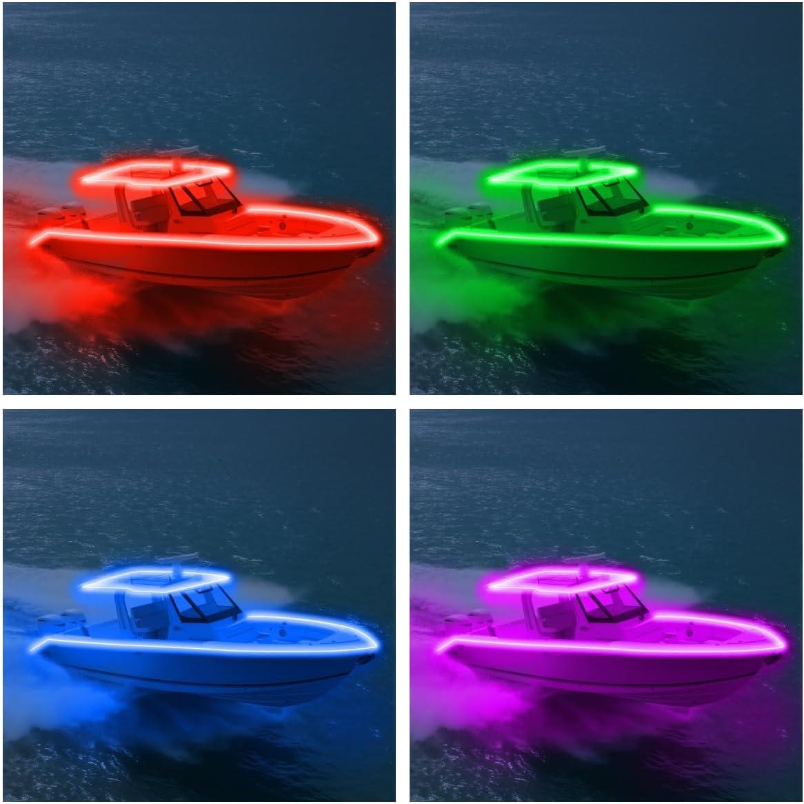 Luces de tira LED Vbakor 10m RGB impermeables para barco