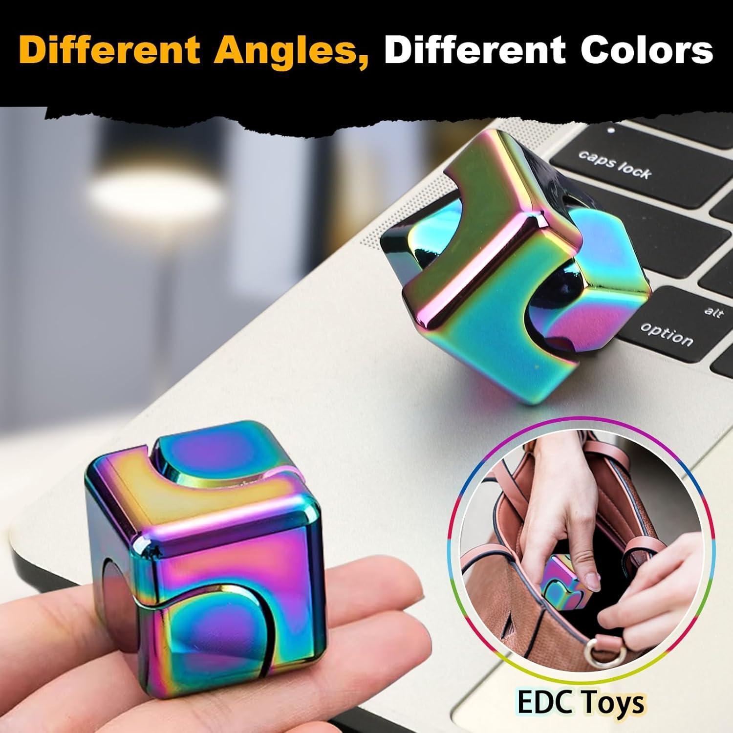 Cubo Antiestrés Dilabnba Arcoíris 4 en 1 Juguete de Enfoque