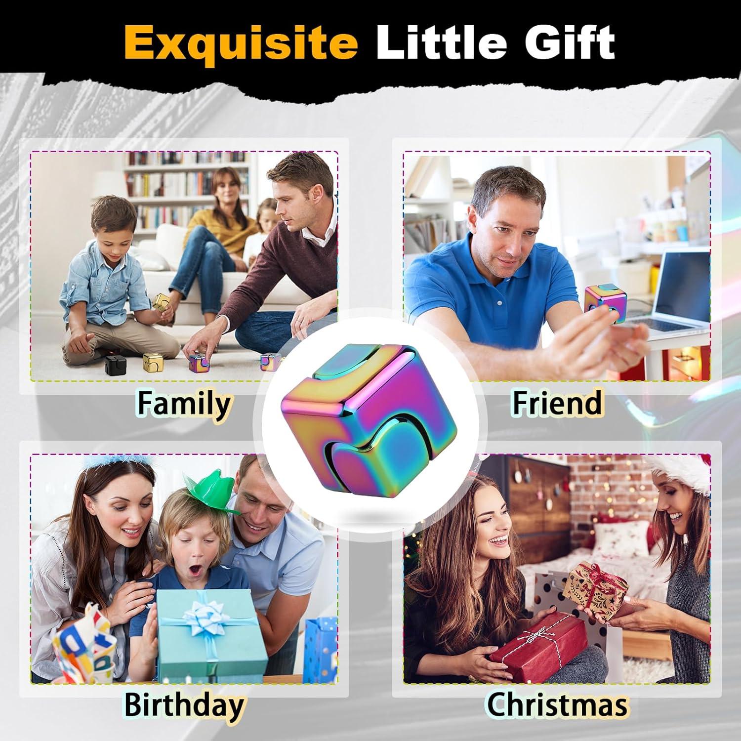 Cubo Antiestrés Dilabnba Arcoíris 4 en 1 Juguete de Enfoque