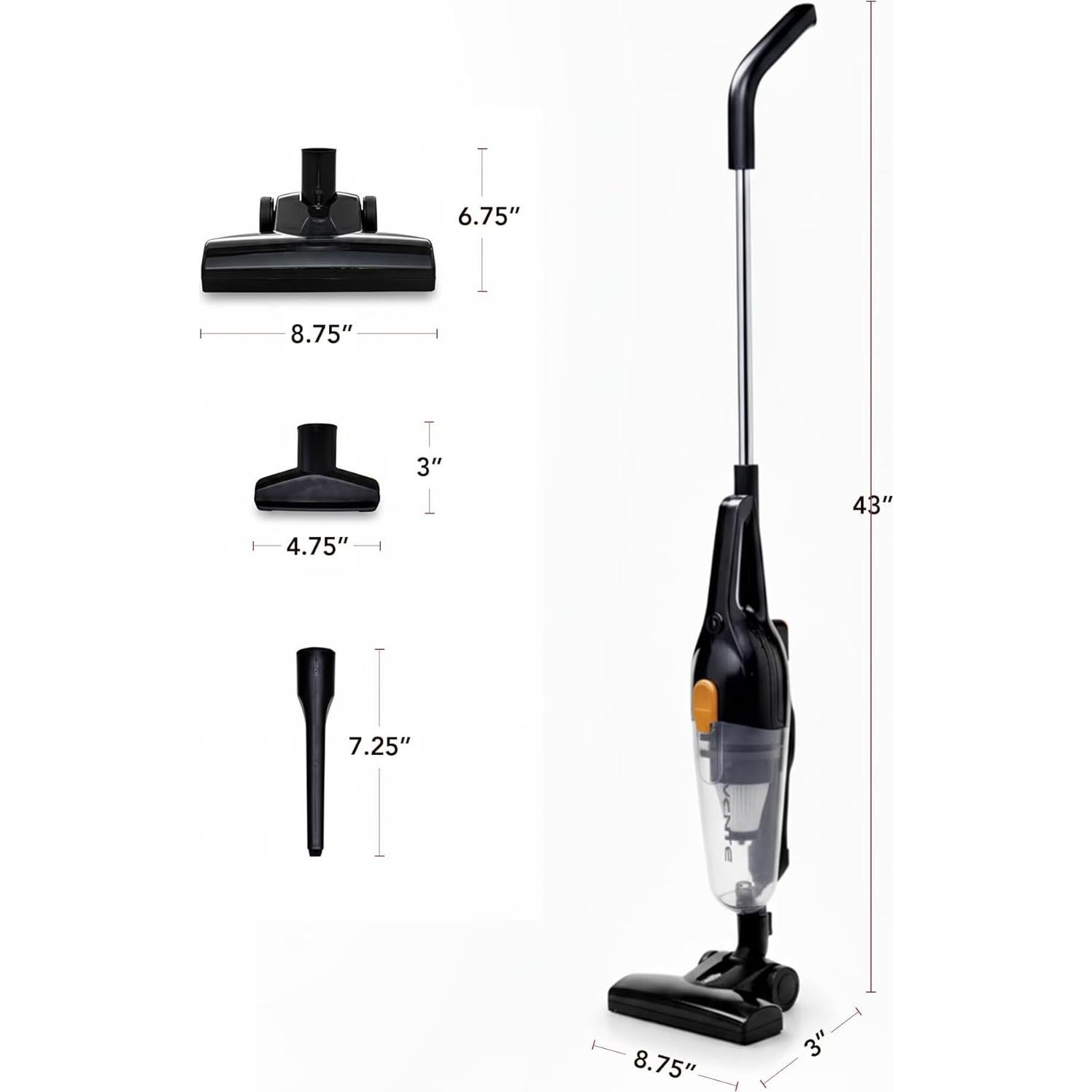 Aspiradora de Varilla OVENTE ST102BGD 400W HEPA Ligera 2-en-1