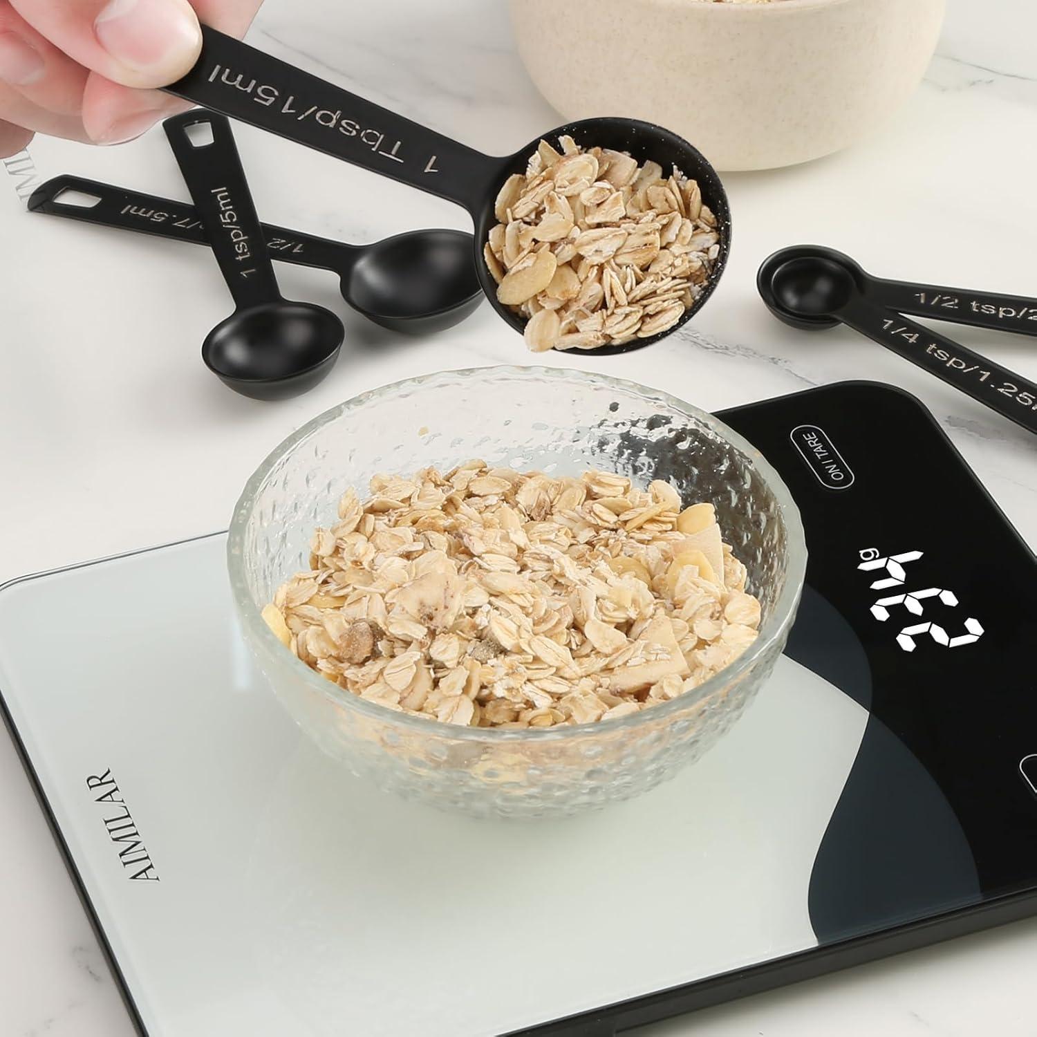 Juego de Cucharas Medidoras de Acero Inoxidable Muchtolove