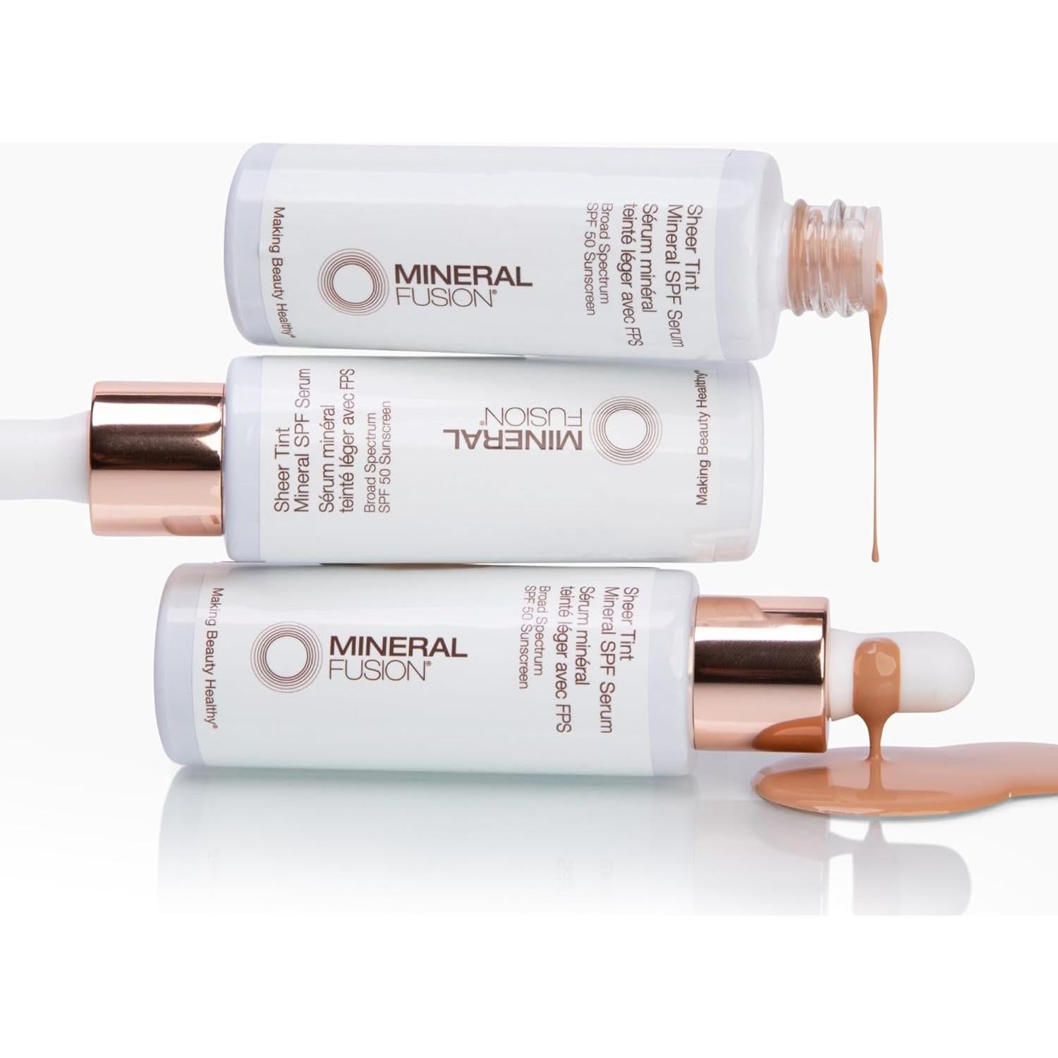 Suero Facial Mineral Fusion SPF 50, 30 ml, Claro, Luminary