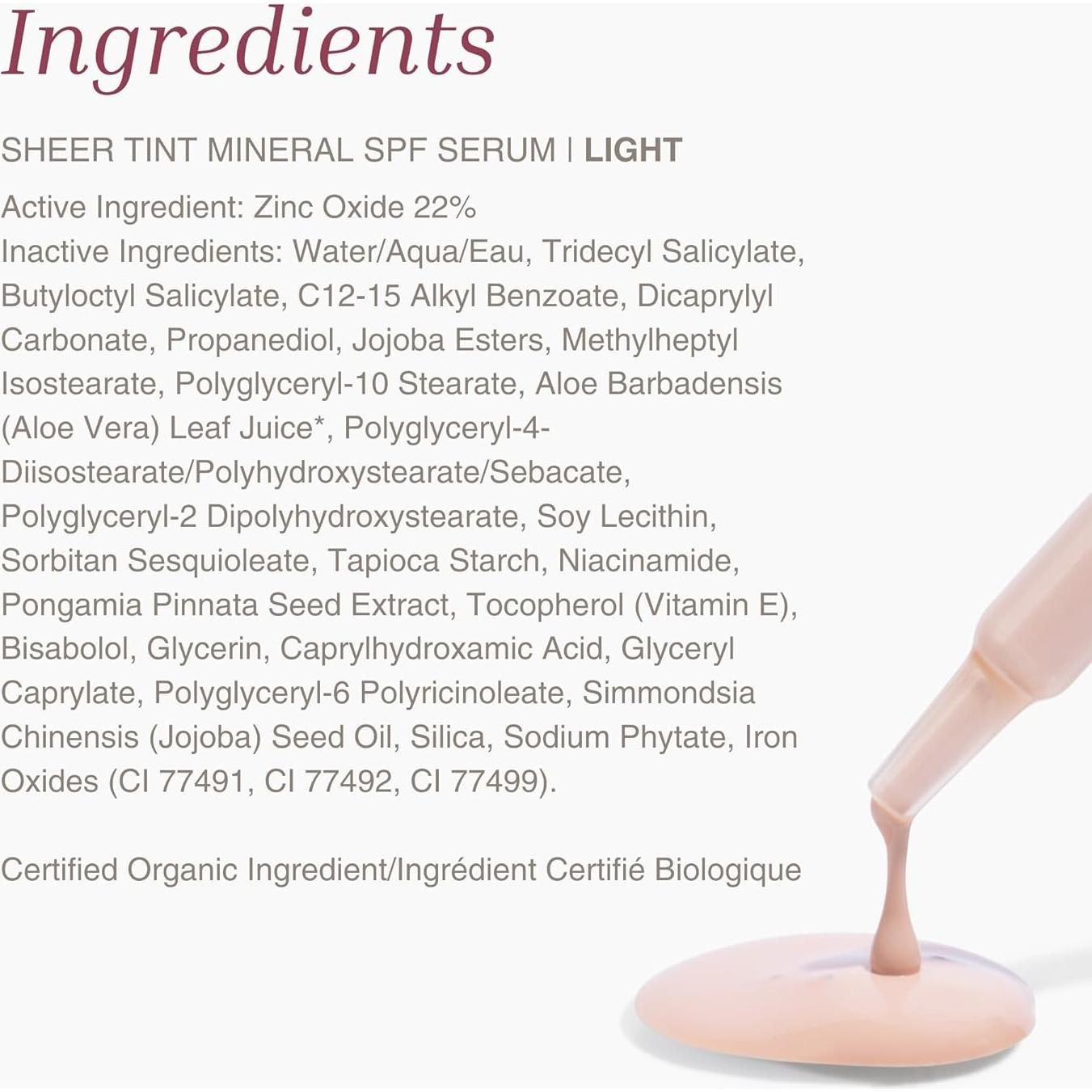 Suero Facial Mineral Fusion SPF 50, 30 ml, Claro, Luminary