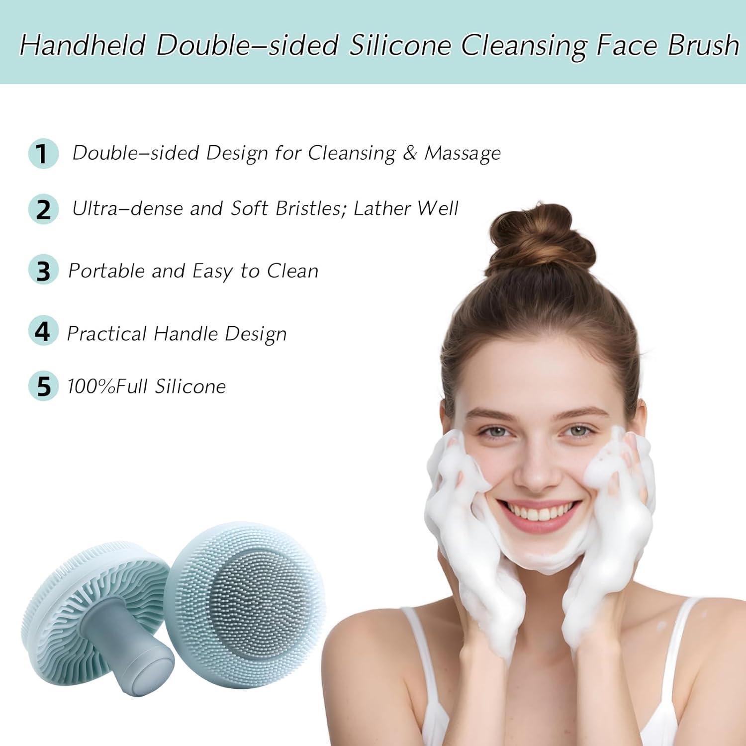 Exfoliador Facial de Silicona PINjiaju - Cepillo Suave para Piel Sensible