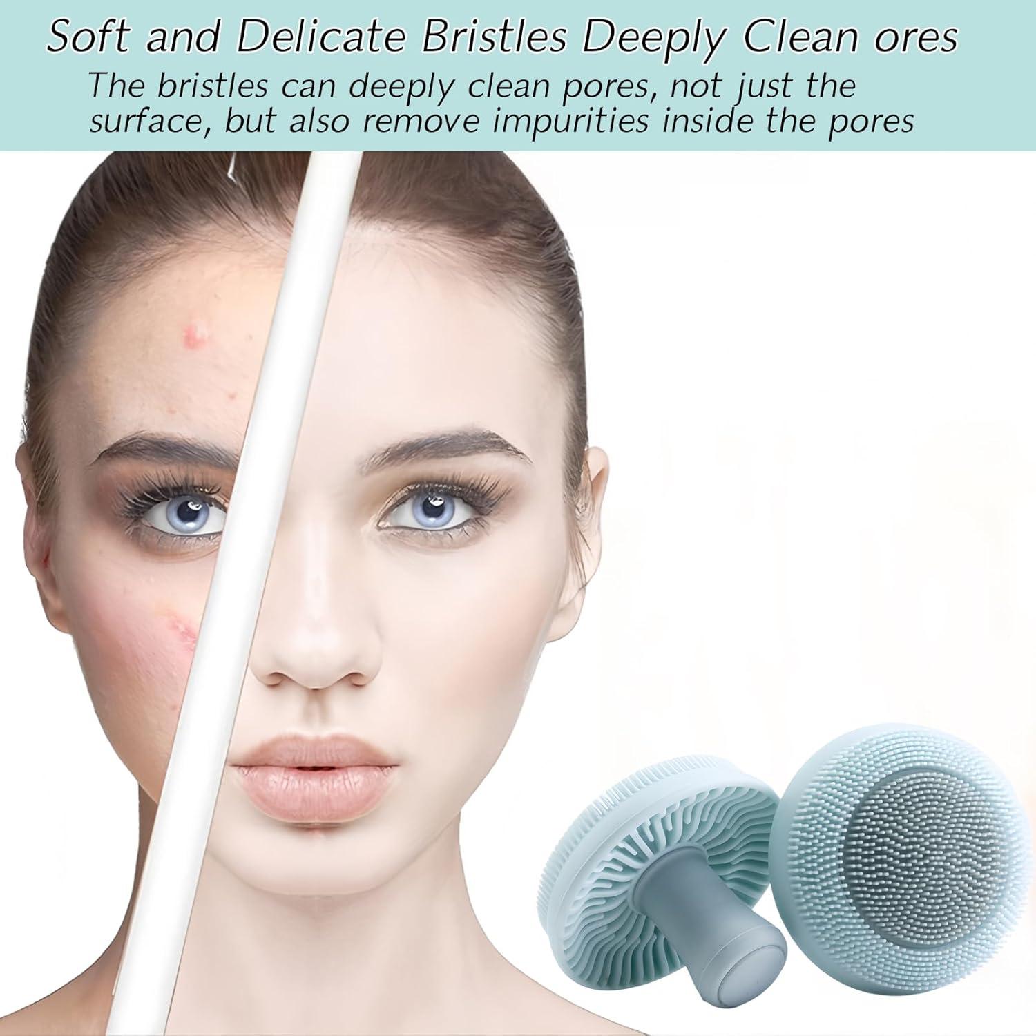 Exfoliador Facial de Silicona PINjiaju - Cepillo Suave para Piel Sensible