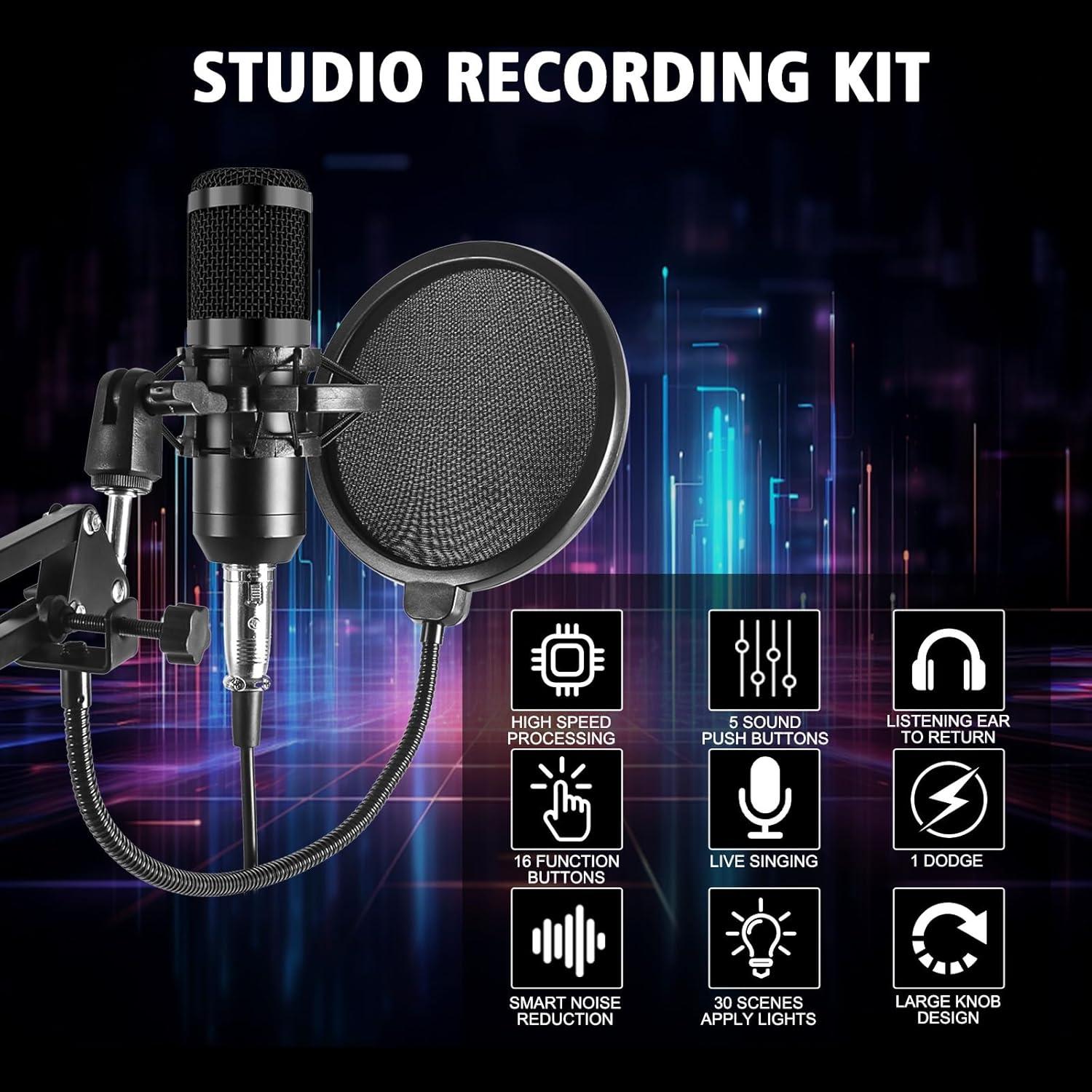 Paquete de Podcast Profesional ALSO GO BM-800 con Mezclador V10XPRO