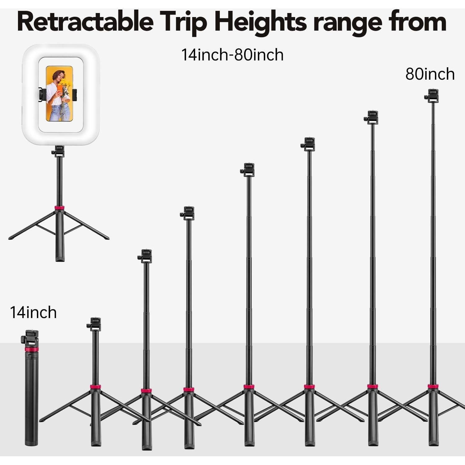 Anillo de Luz LED 20W con Trípode 80" Nagnahz 8000mAh