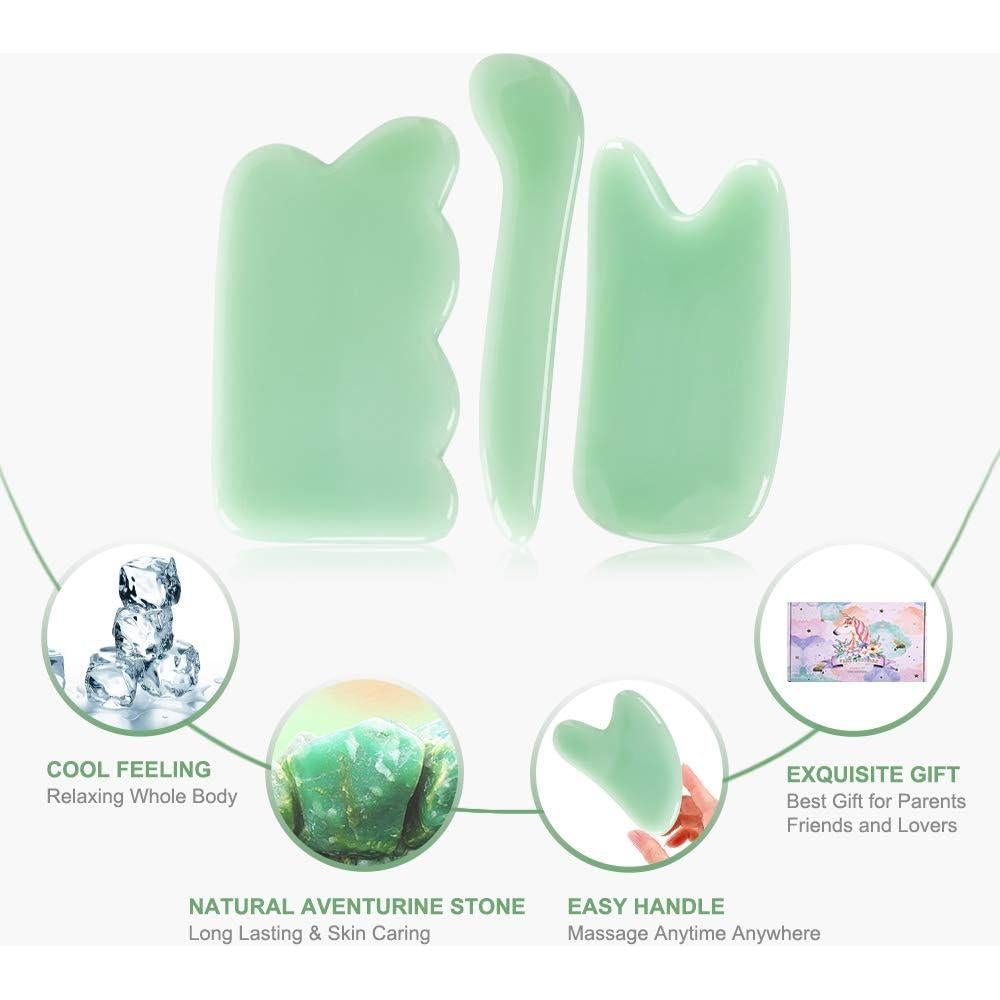 Airogym Set de Masaje Gua Sha 5 Piezas Verde - Terapia Física