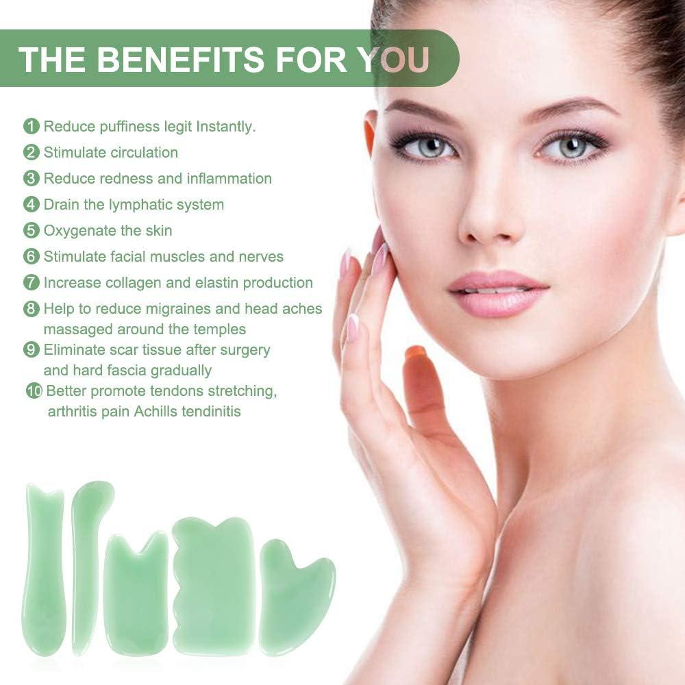 Airogym Set de Masaje Gua Sha 5 Piezas Verde - Terapia Física