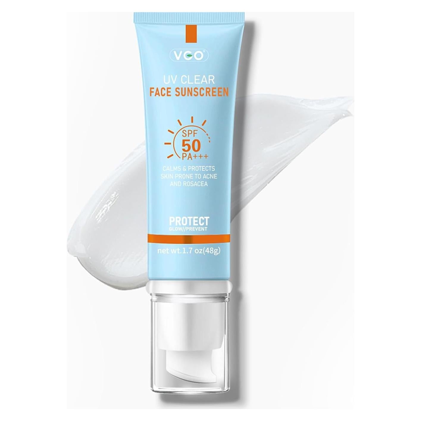 Protector Solar Facial VGO Transparente SPF 50 50ml