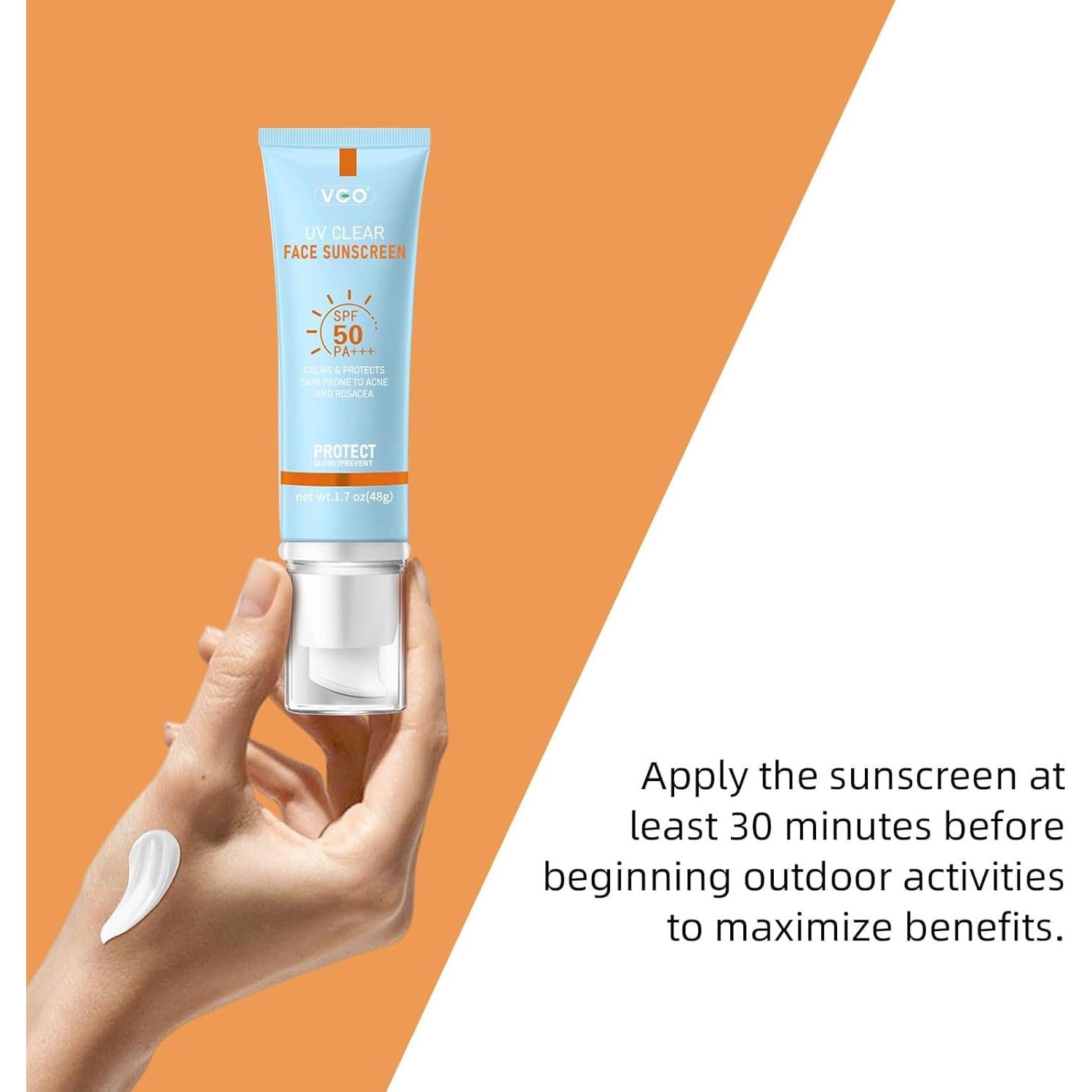 Protector Solar Facial VGO Transparente SPF 50 50ml