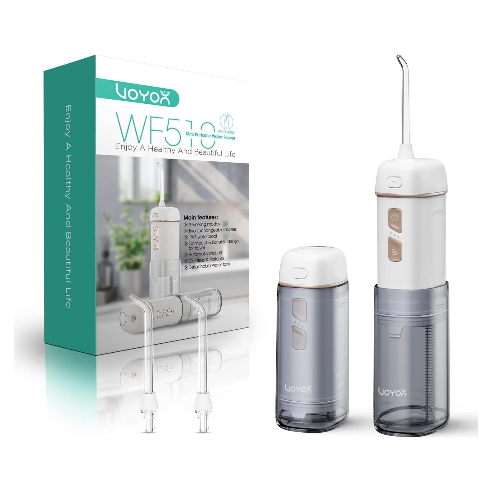 Irrigador Dental Portátil VOYOR-HEALTH WF510 Oro, 3 Modos, IPX7