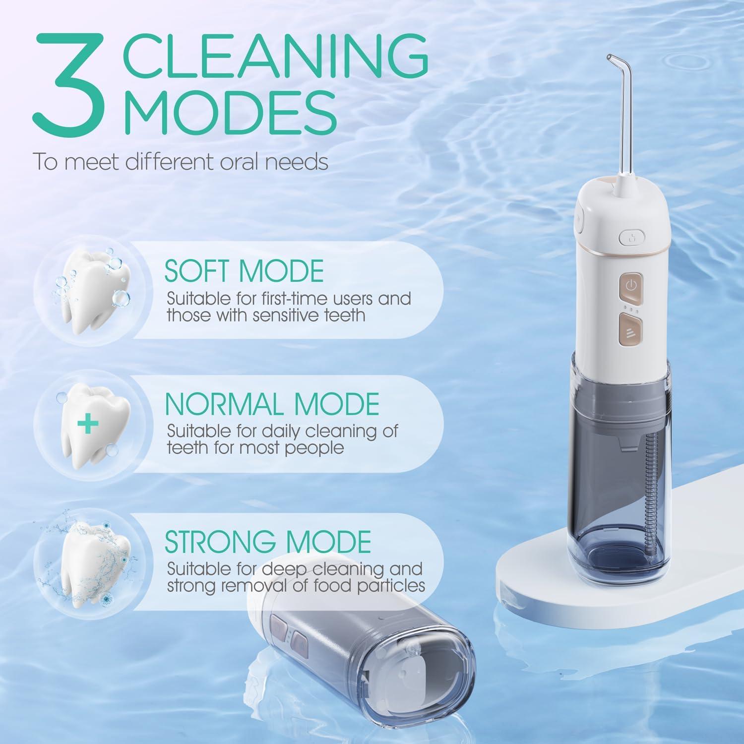 Irrigador Dental Portátil VOYOR-HEALTH WF510 Oro, 3 Modos, IPX7