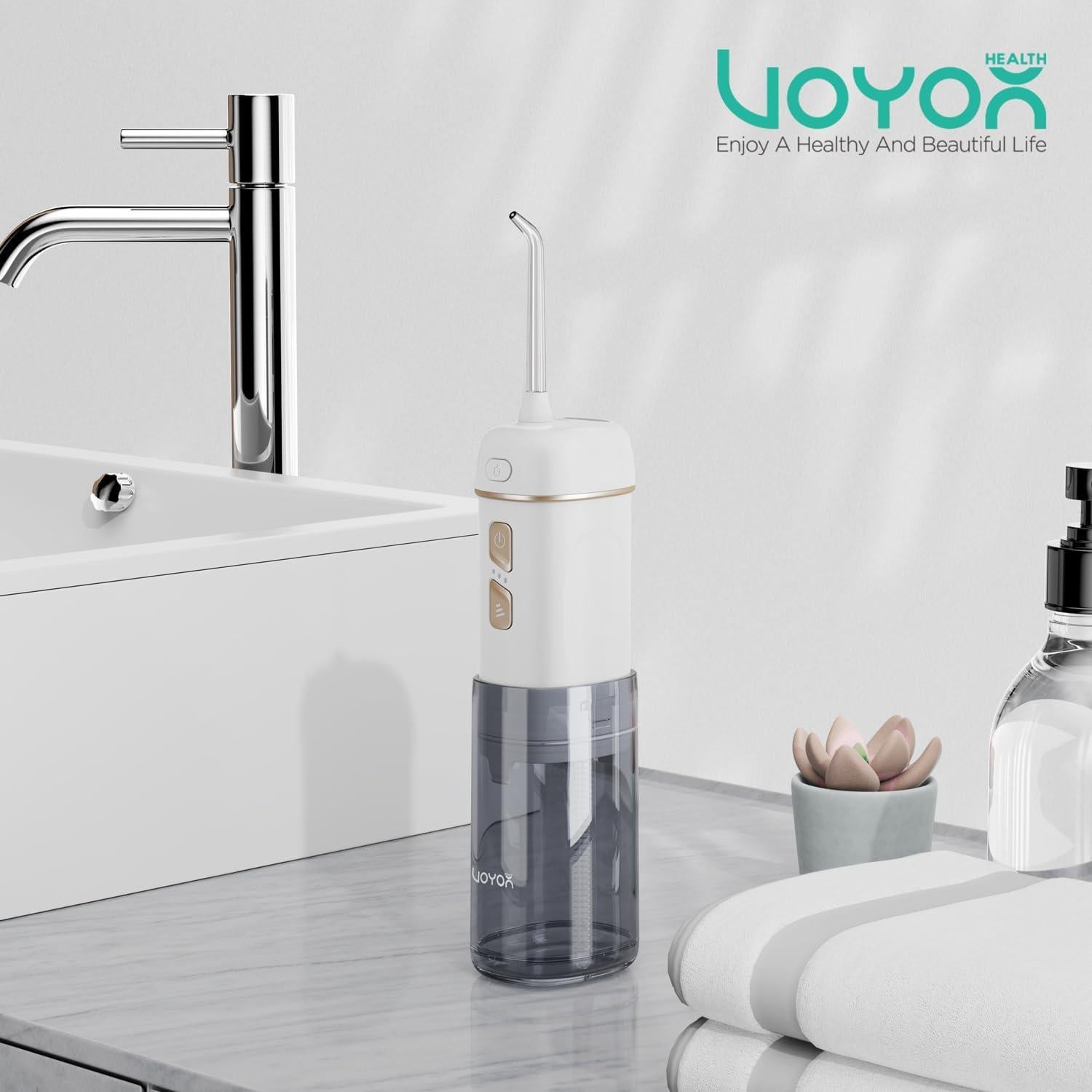 Irrigador Dental Portátil VOYOR-HEALTH WF510 Oro, 3 Modos, IPX7