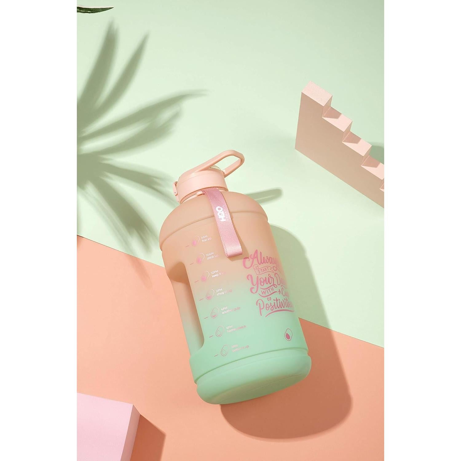 Botella de Agua H2O Capsule 1 Galón Motivacional Flor de Loto