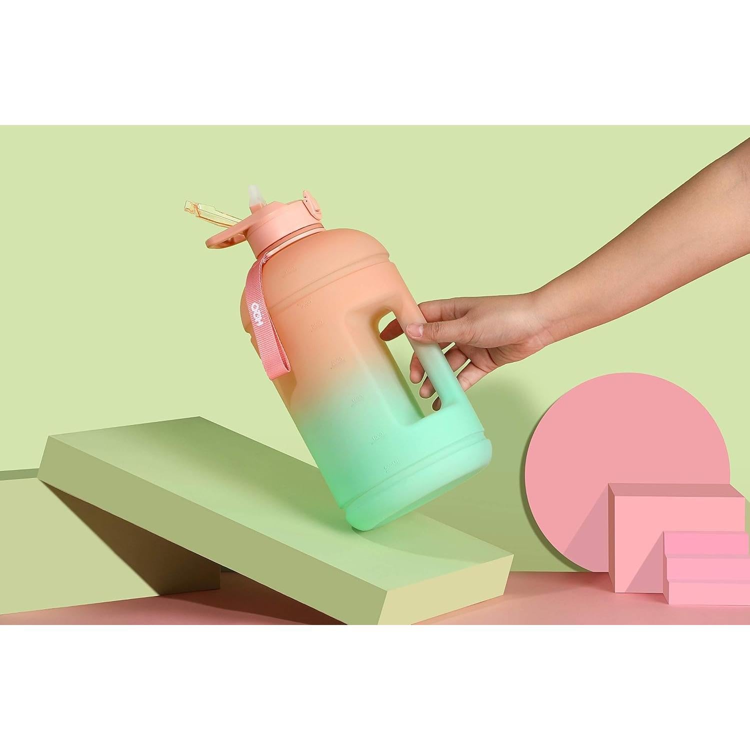 Botella de Agua H2O Capsule 1 Galón Motivacional Flor de Loto