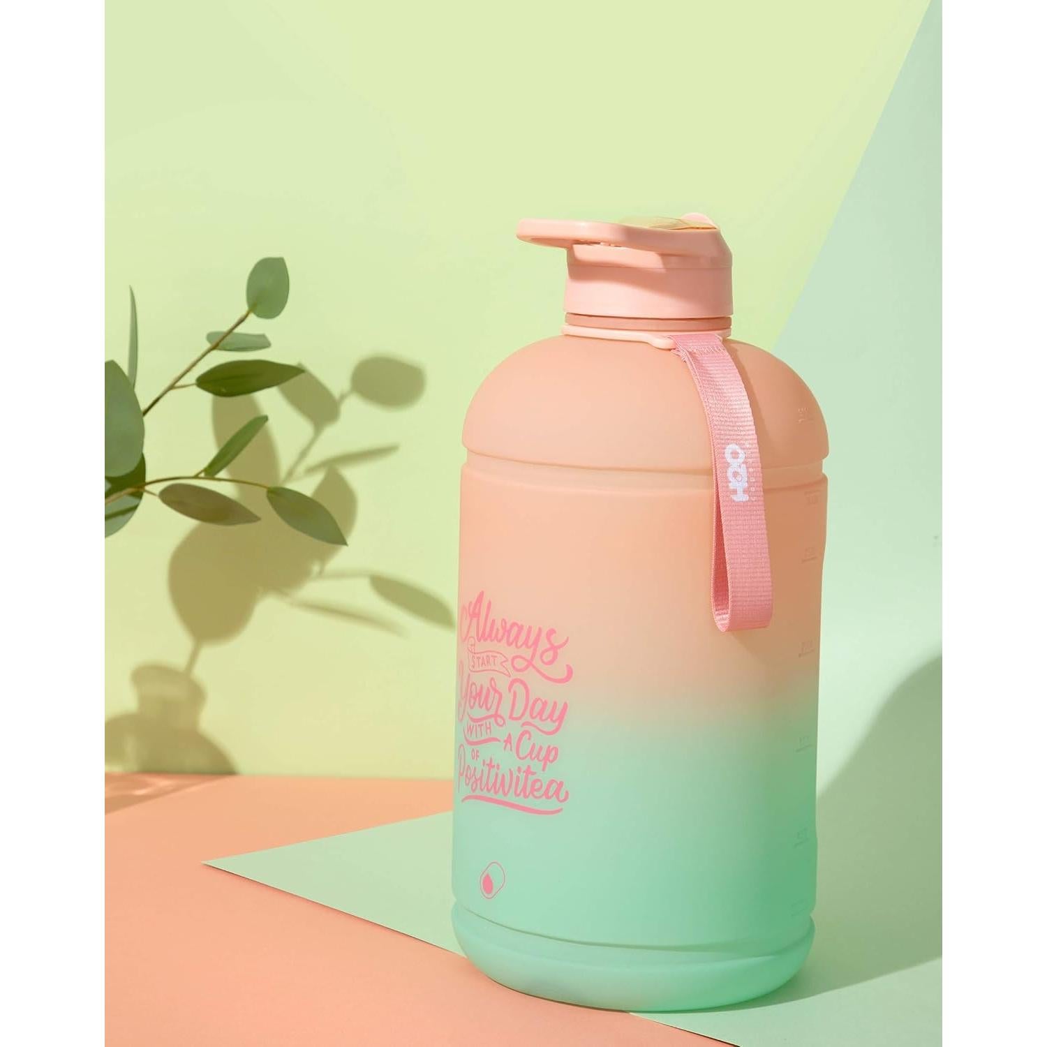 Botella de Agua H2O Capsule 1 Galón Motivacional Flor de Loto