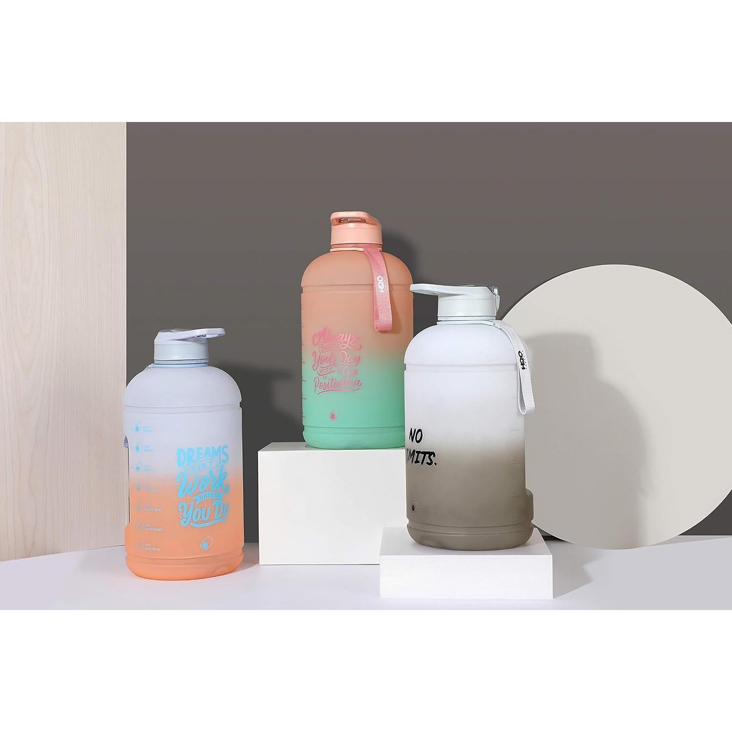 Botella de Agua H2O Capsule 1 Galón Motivacional Flor de Loto