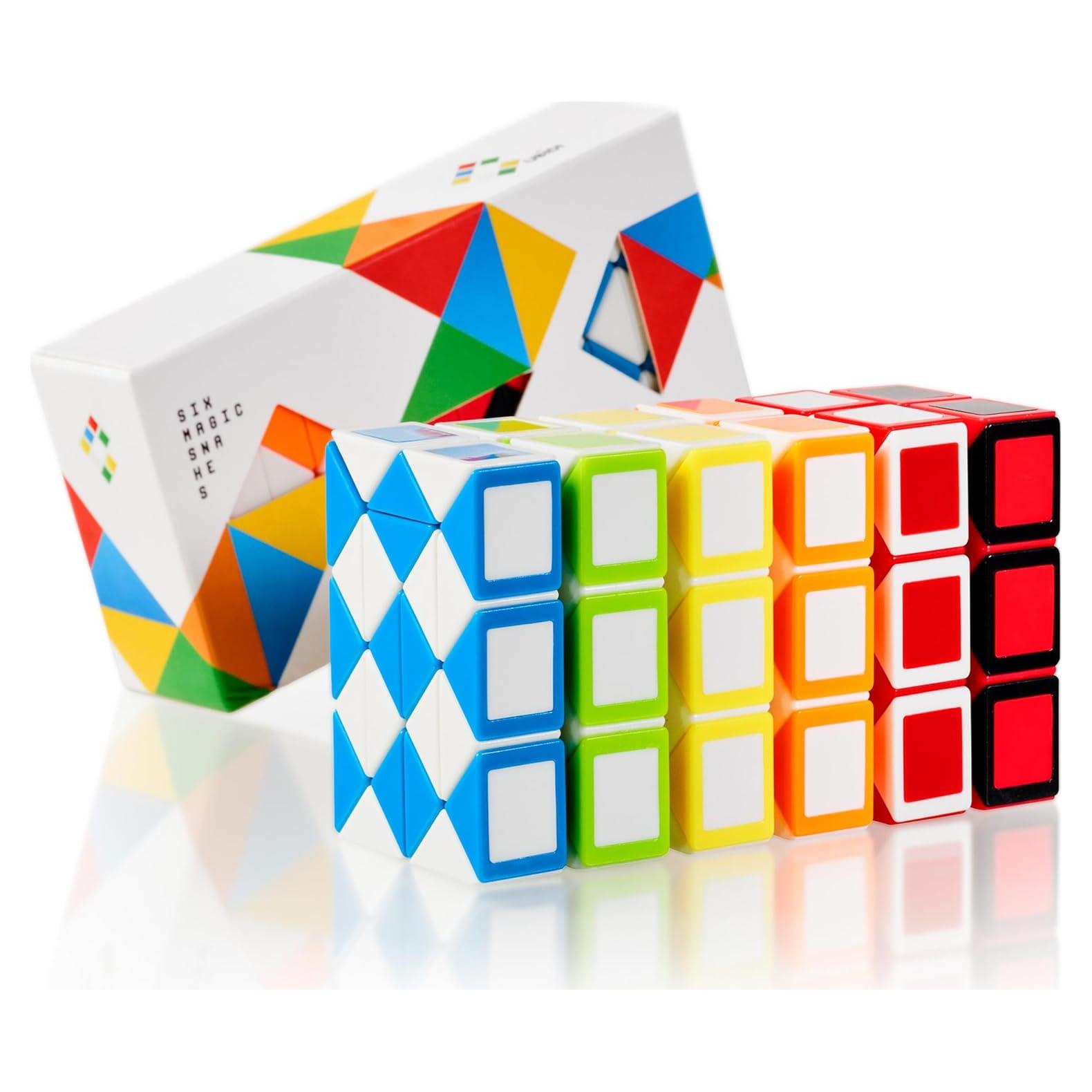 CUBIDI® Cubo Mágico de Serpiente | Juguete Antiestrés | Set de 6