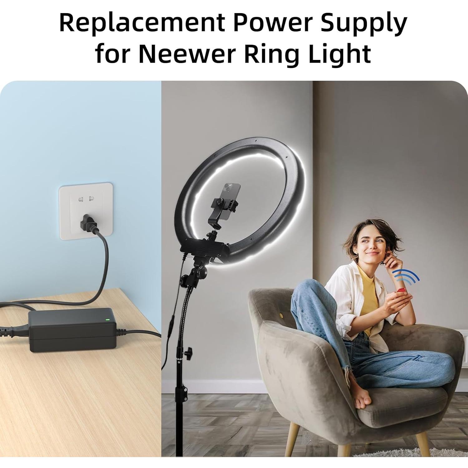 Cable de Alimentación 15V Neewer Ring Light 75W 5A