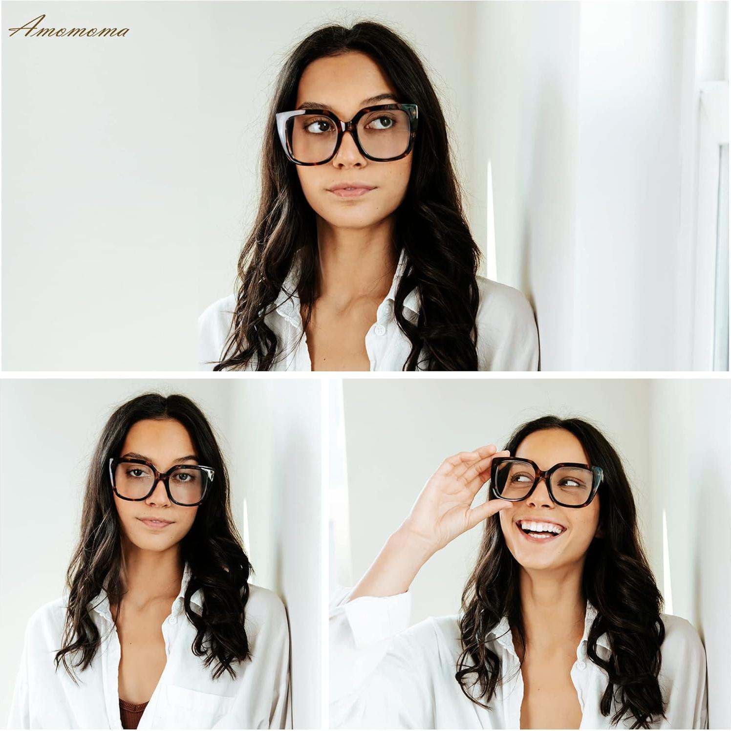 Paquete de 3 Gafas de Lectura Retro para Mujeres con Bloqueo de Luz Azul AM6072