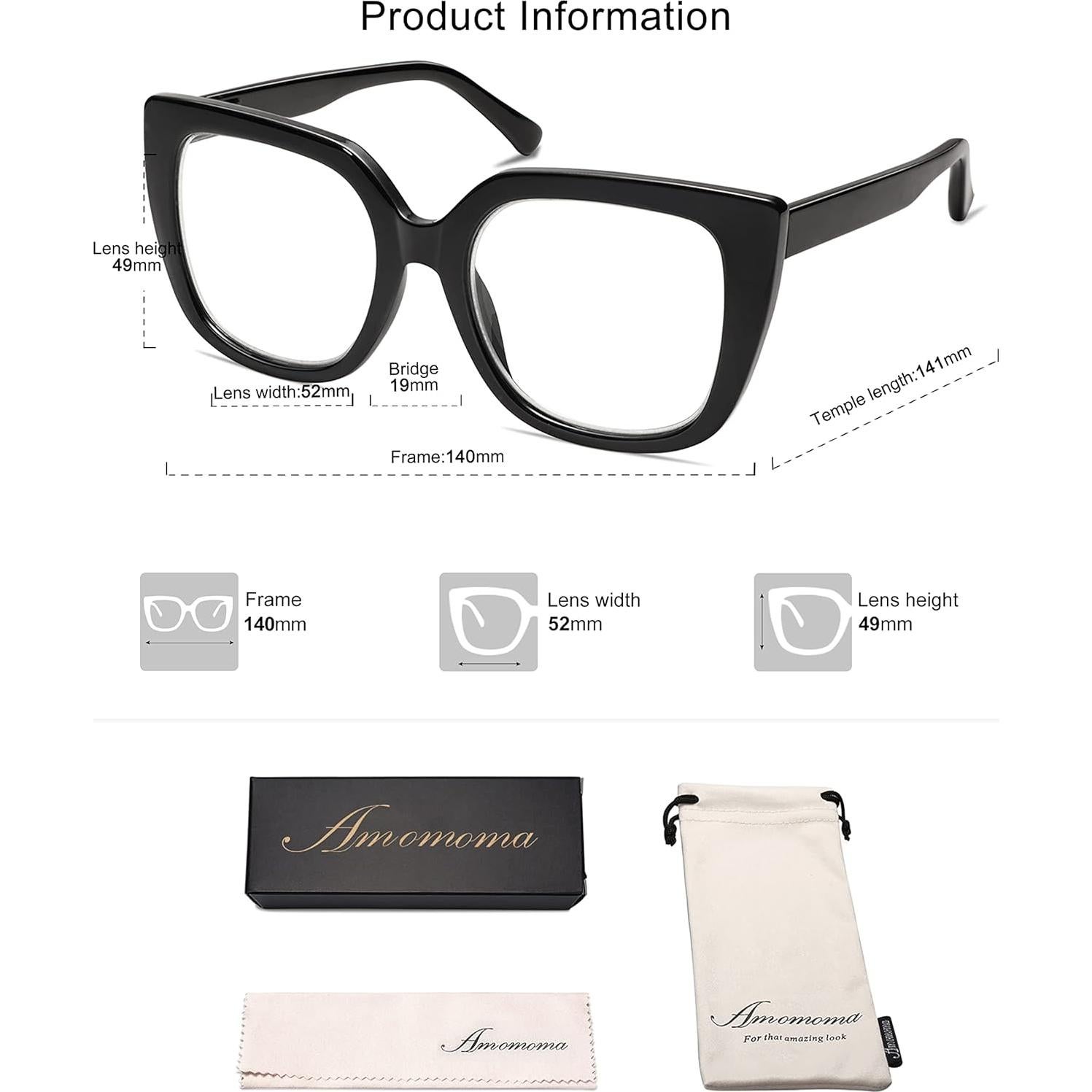 Paquete de 3 Gafas de Lectura Retro para Mujeres con Bloqueo de Luz Azul AM6072