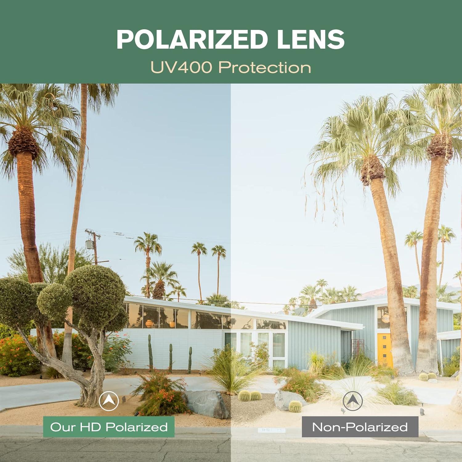 Gafas de sol polarizadas Farrobor UV400 para hombres negras