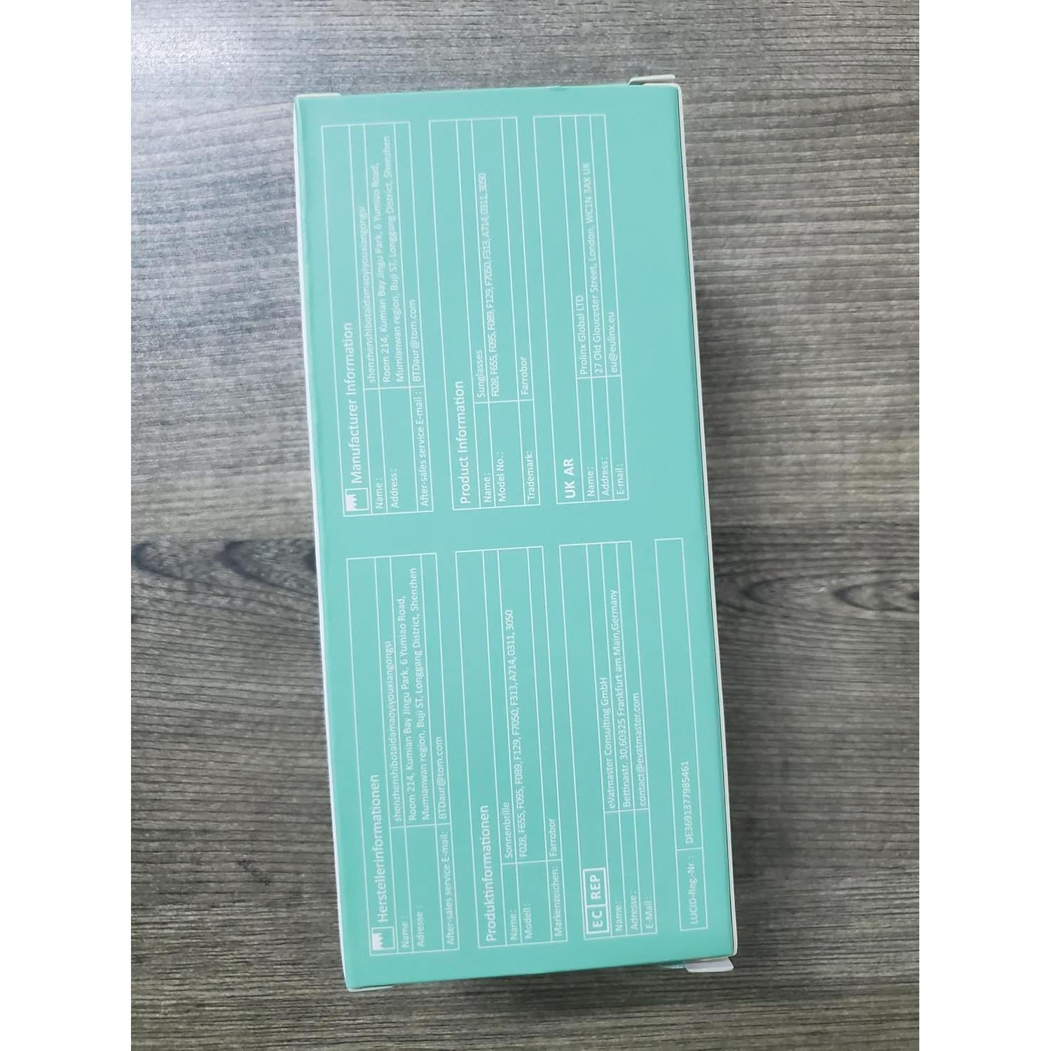 Gafas de sol polarizadas Farrobor UV400 para hombres negras