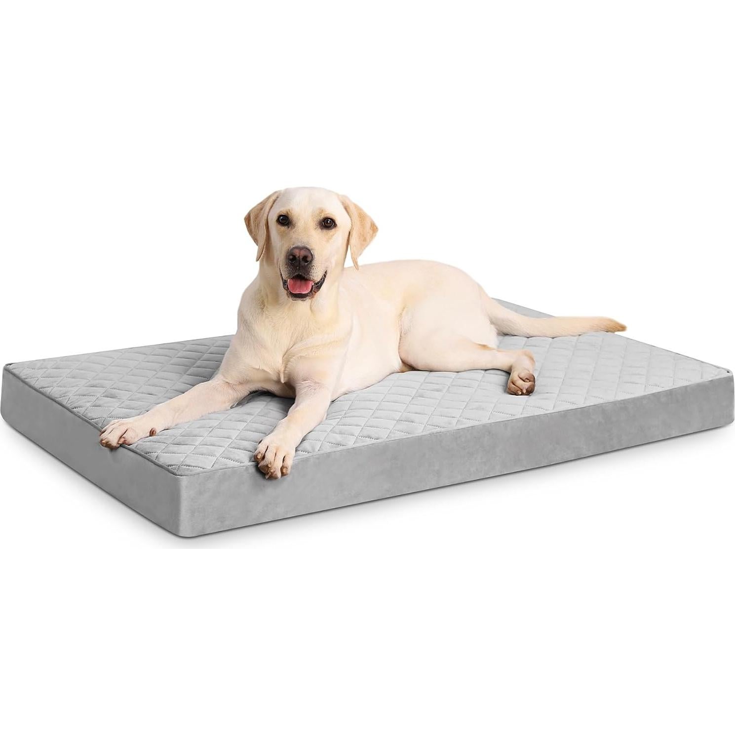 Cama ortopédica para perros NUPIDA 58x43 cm impermeable gris