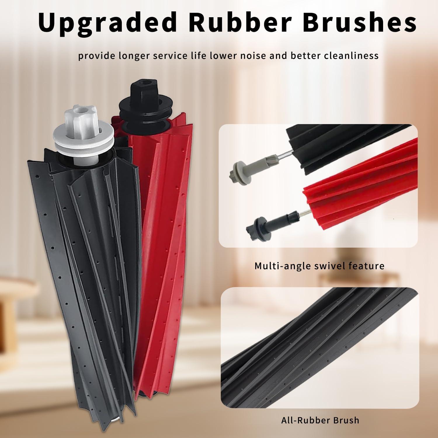 Reemplazo Cepillos Dobles RGkuti para Roborock S8 Max Ultra