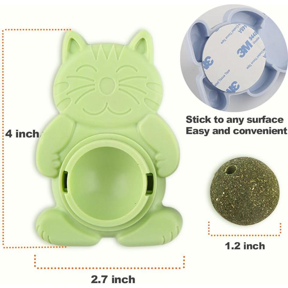 Juguetes para Gatos Eaireys - 3 Bolas de Catnip Natural