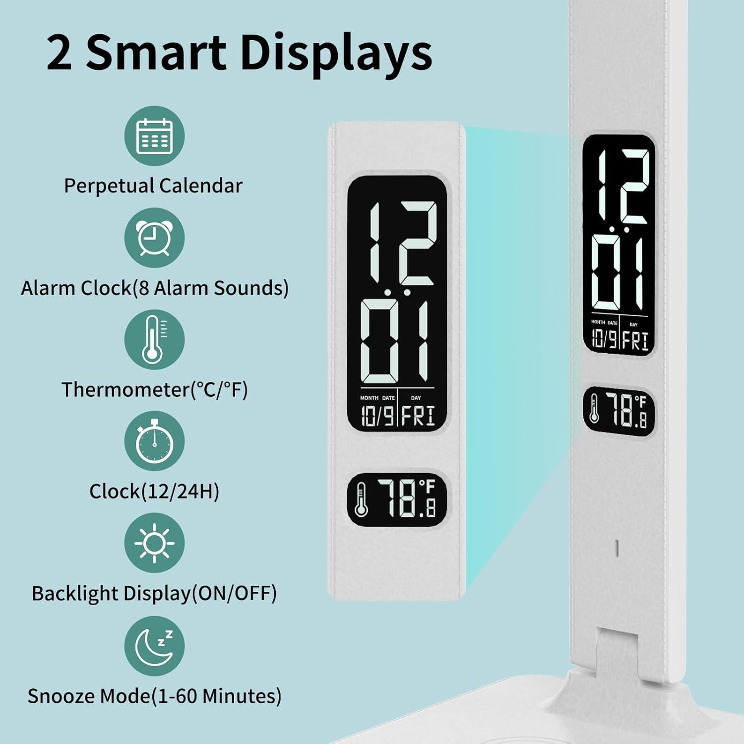Lámpara de Escritorio LED Oviouit N7-Pro con Cargador Inalámbrico