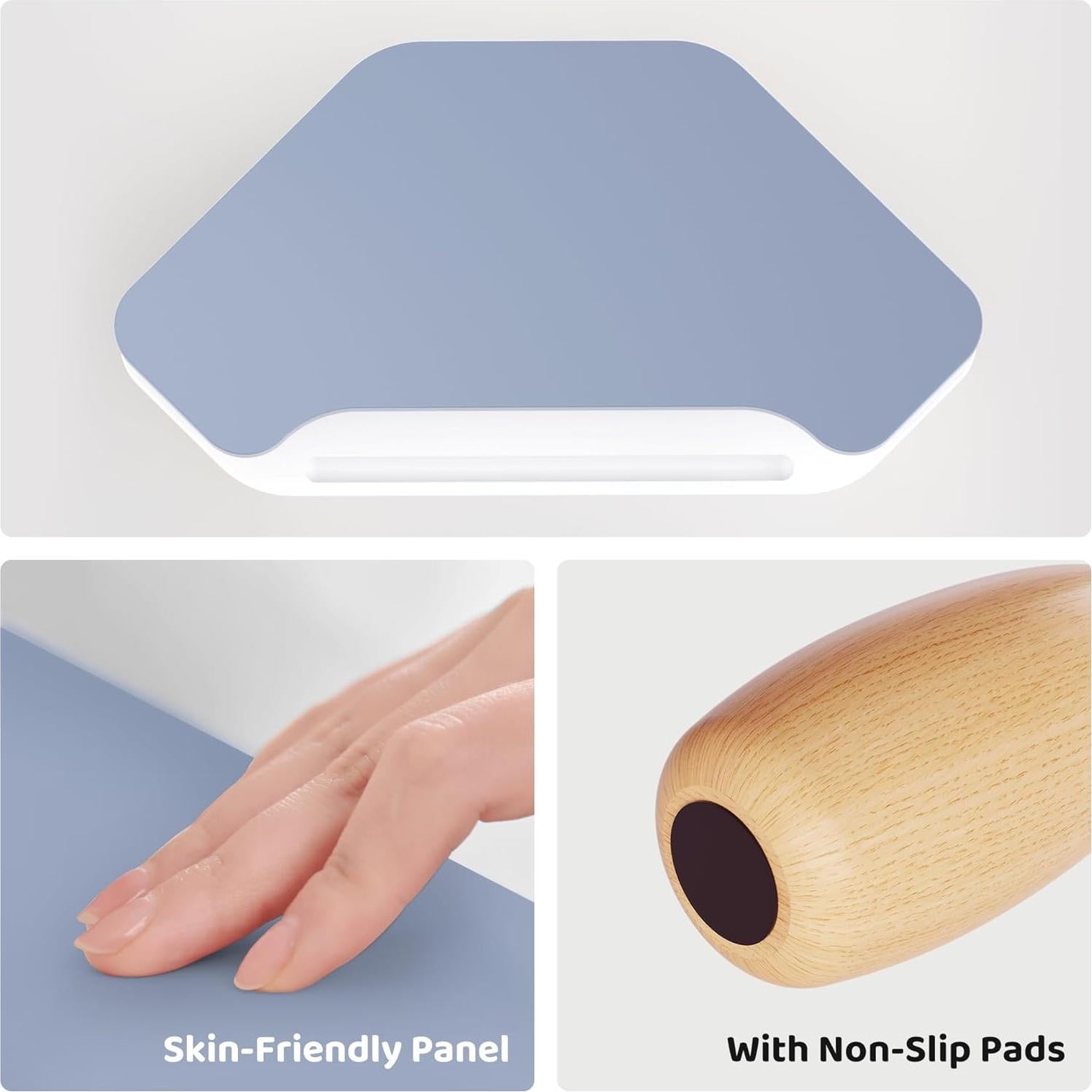 Soporte para Monitor Elevado AFOOYO de Madera Azul 2 Niveles