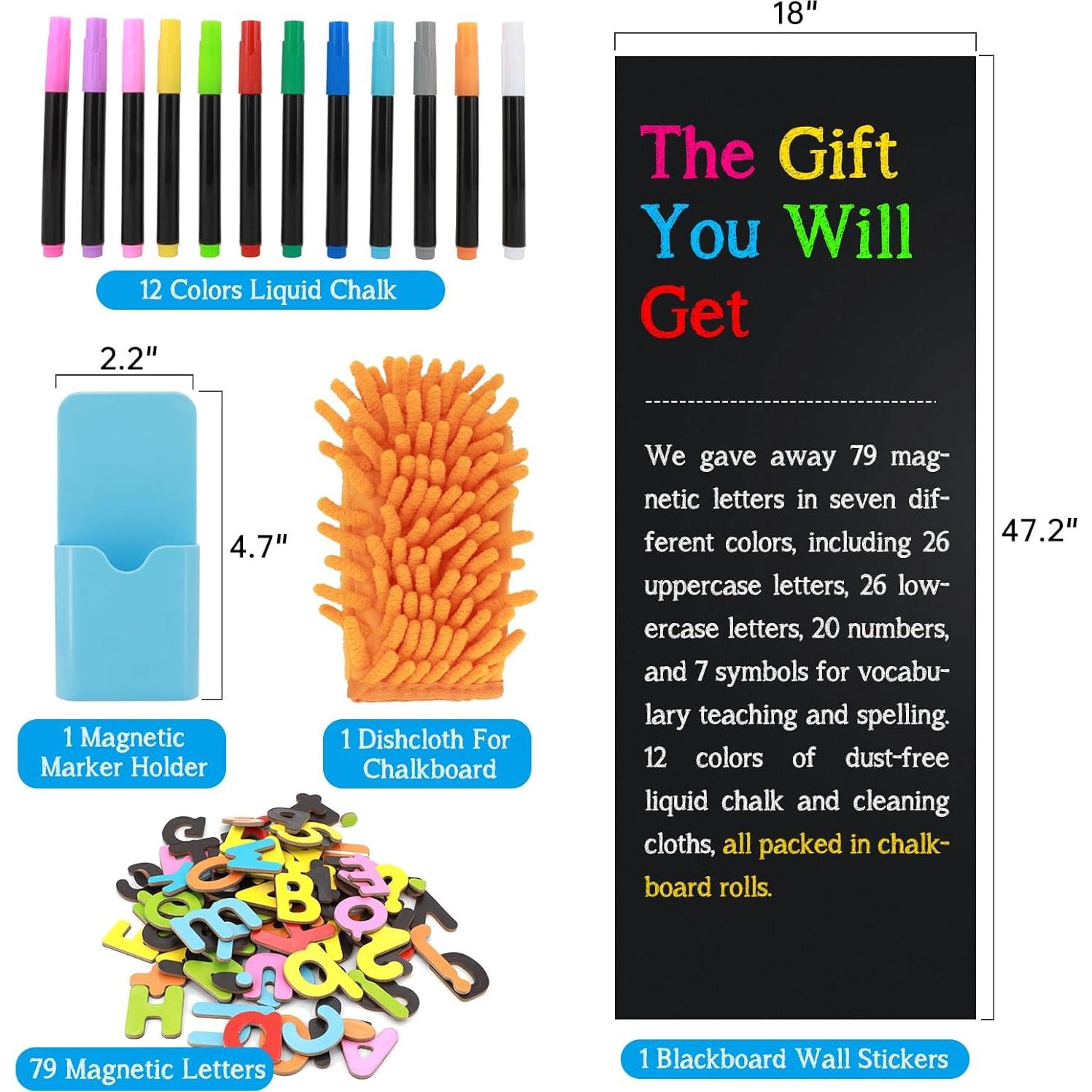 Papel Contacto Pizarra Magnética Ykall 120x45.7cm Autoadhesivo