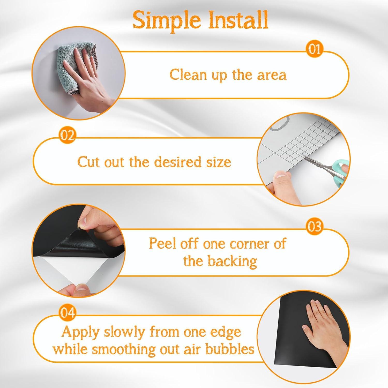 Papel Contacto Pizarra Magnética Ykall 120x45.7cm Autoadhesivo