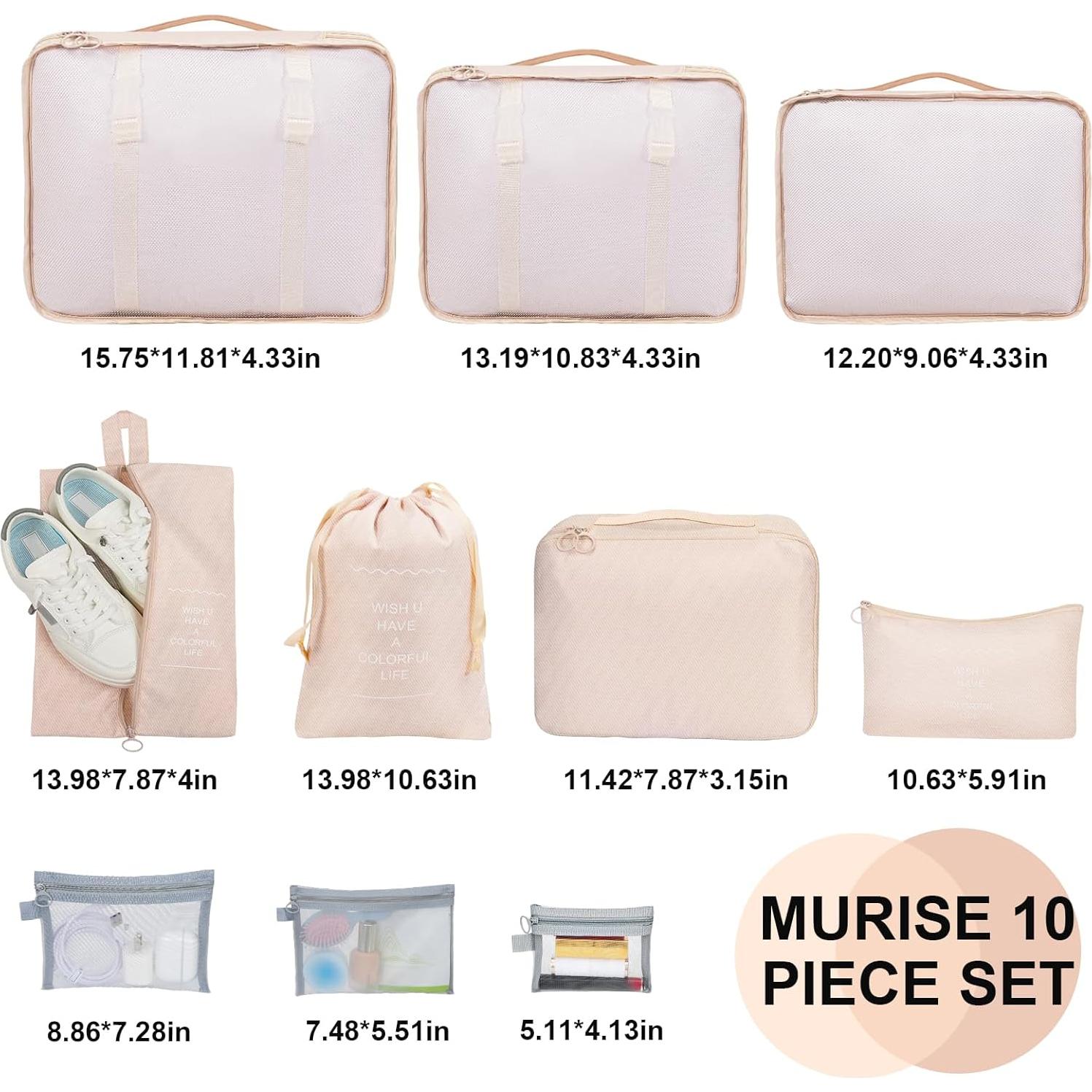 Set de 10 Cubos de Empaque para Viaje FACONSI - Organizador de Maleta