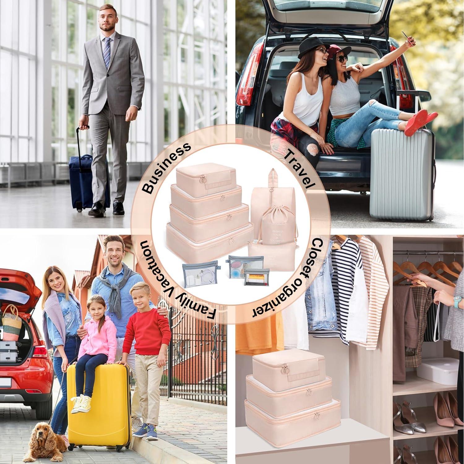 Set de 10 Cubos de Empaque para Viaje FACONSI - Organizador de Maleta