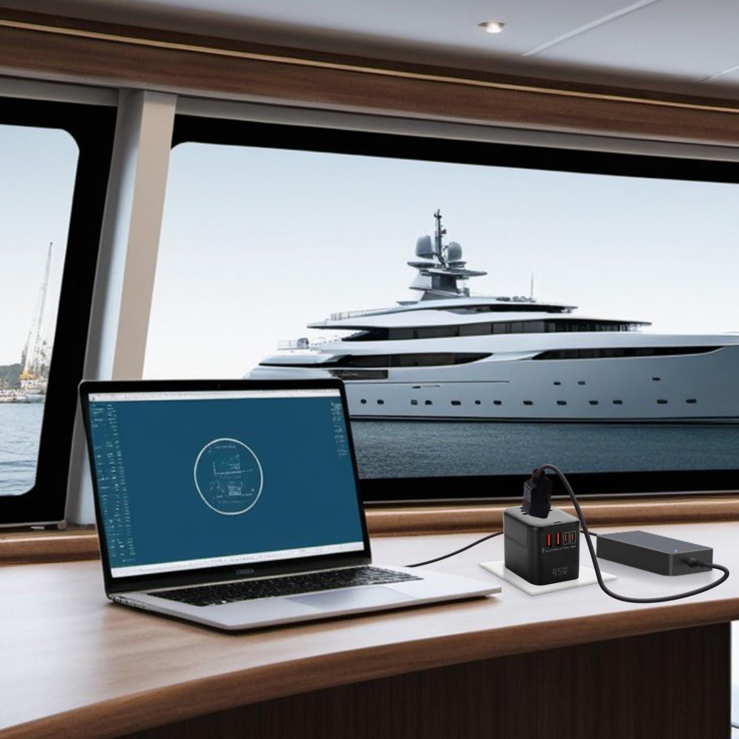 Adaptador de Viaje Universal Aigostar 5-en-1 45W Carga Rápida