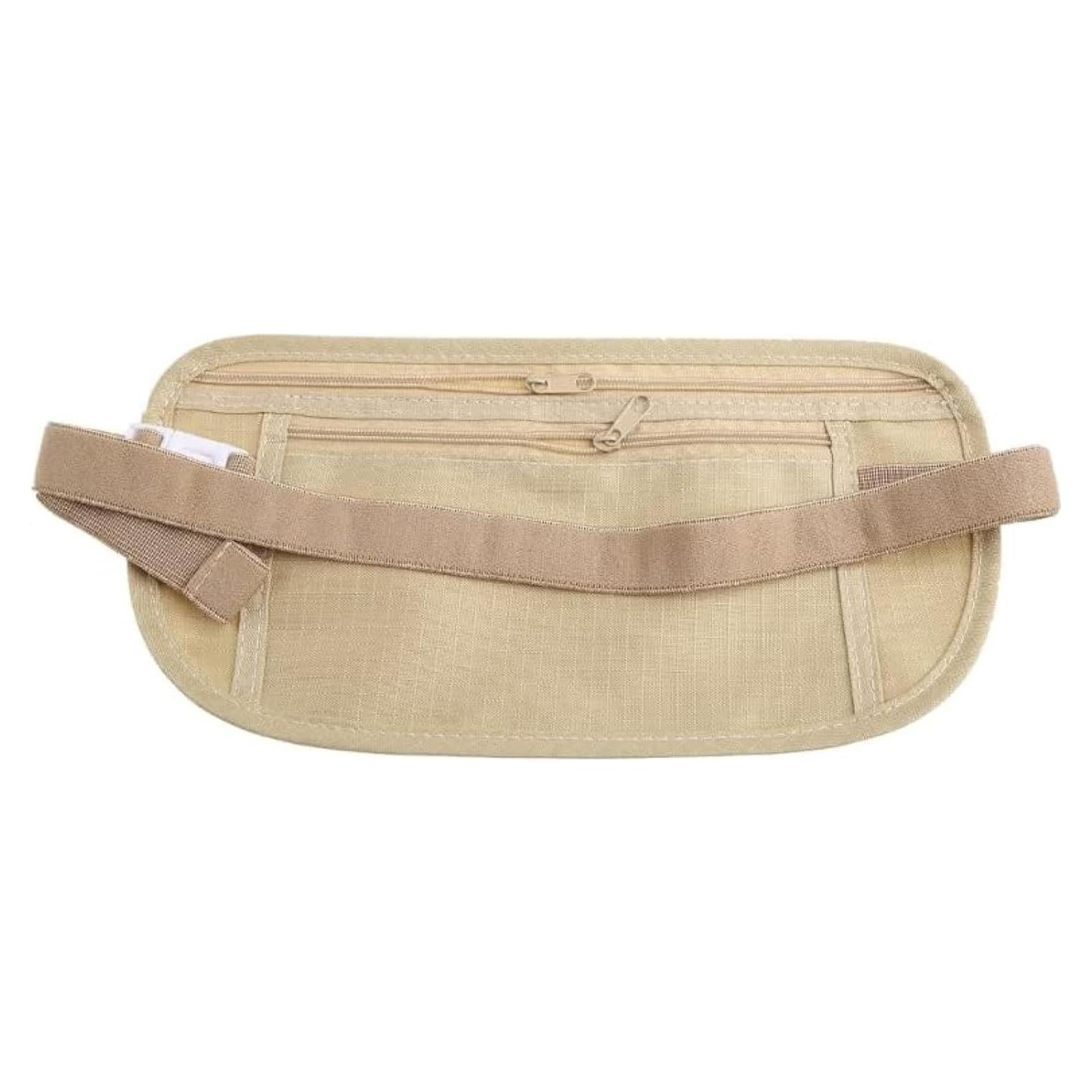 Cinturón de Dinero RFID Antirrobo Youngy Caqui 13x26cm