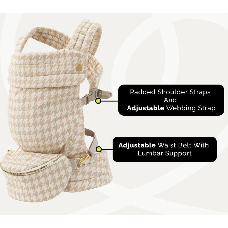 Portabebés Ergonómico Beige para 3.2-15.9 kg con Correas Ajustables