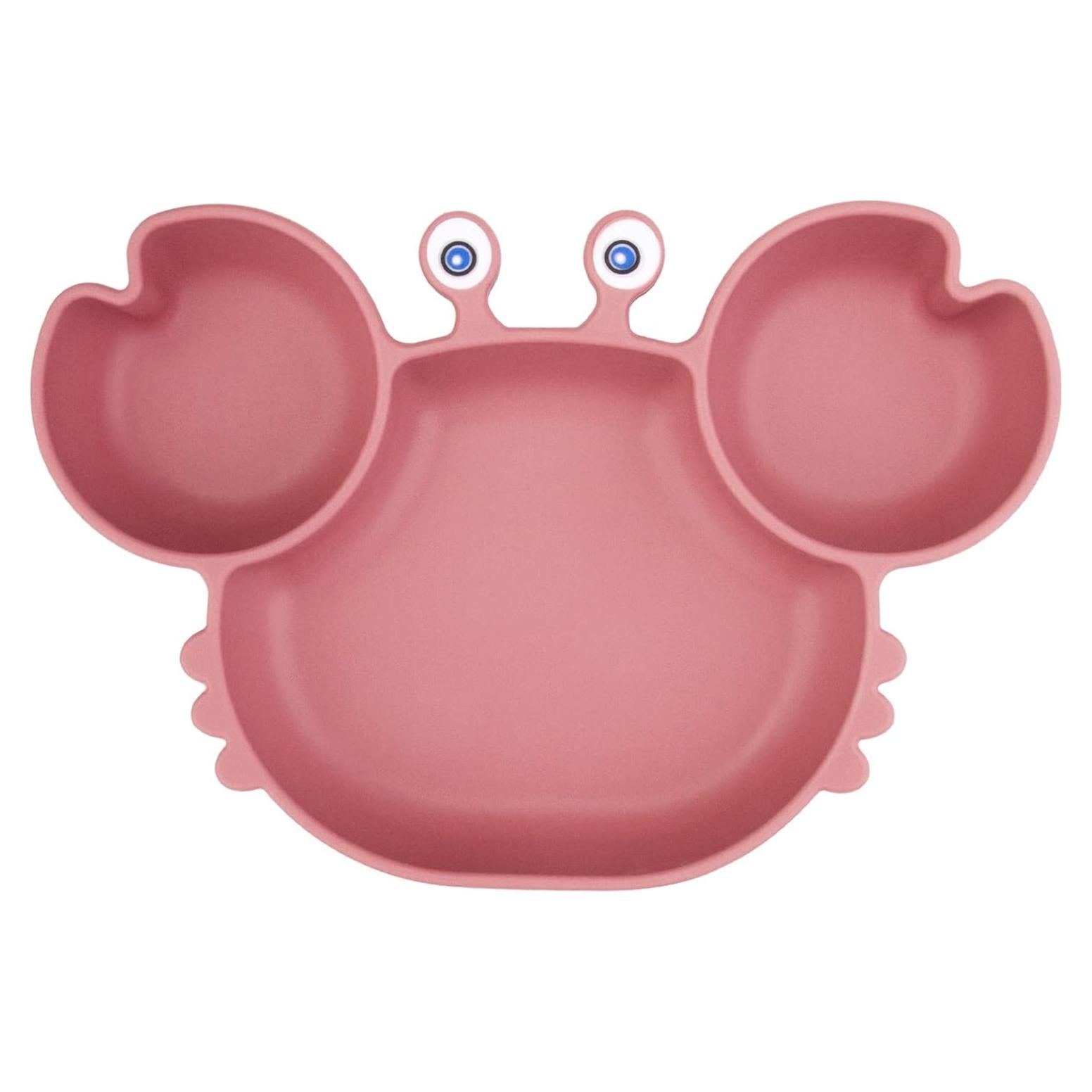 Plato de Succión de Silicona Linowos Rosa 23x15 cm para Bebés