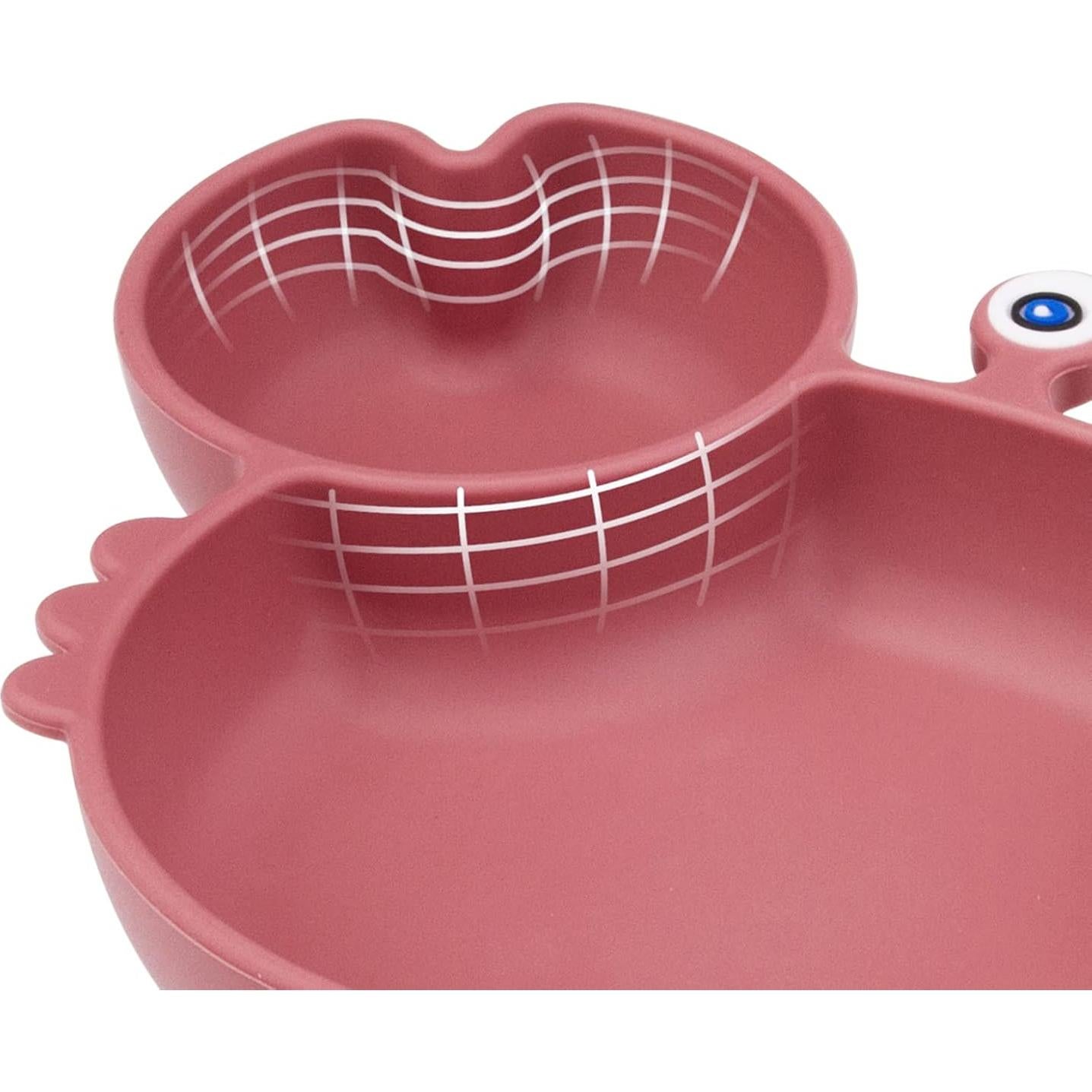 Plato de Succión de Silicona Linowos Rosa 23x15 cm para Bebés