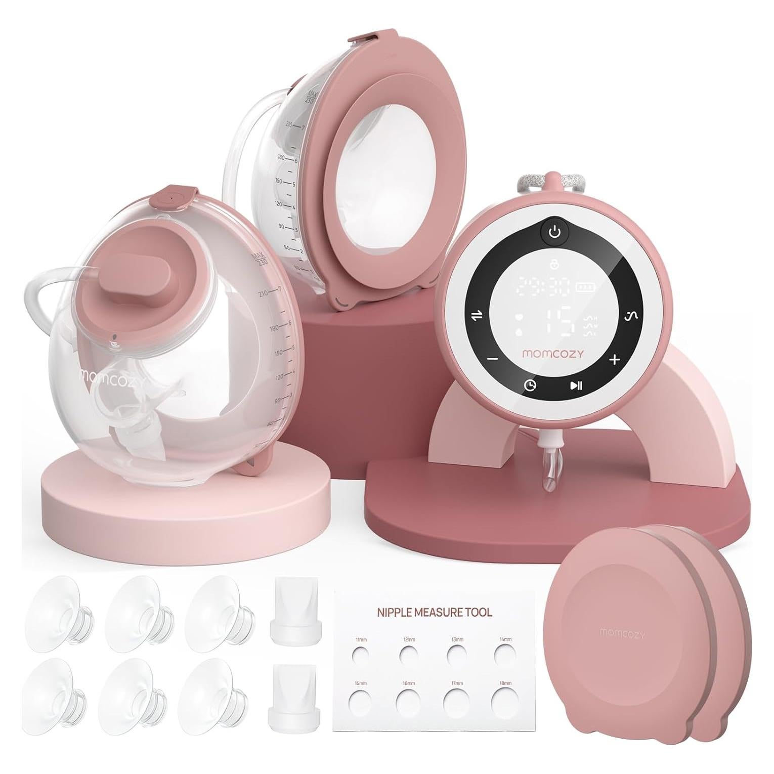 Extractor de Leche Eléctrico Momcozy V1 Pro Manos Libres Rojo