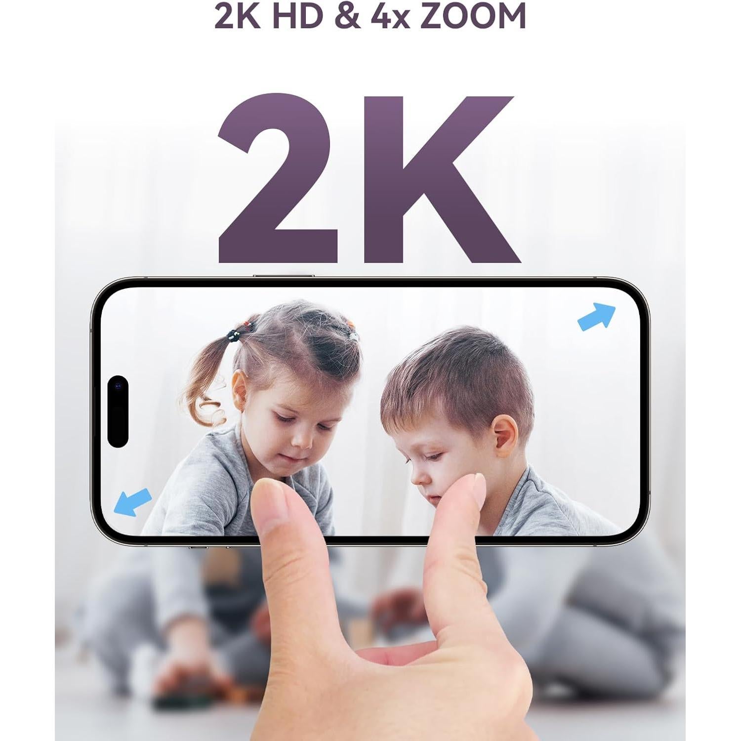 Cámara de Monitoreo para Bebés Comfyer BM02 2K HD con Visión Nocturna