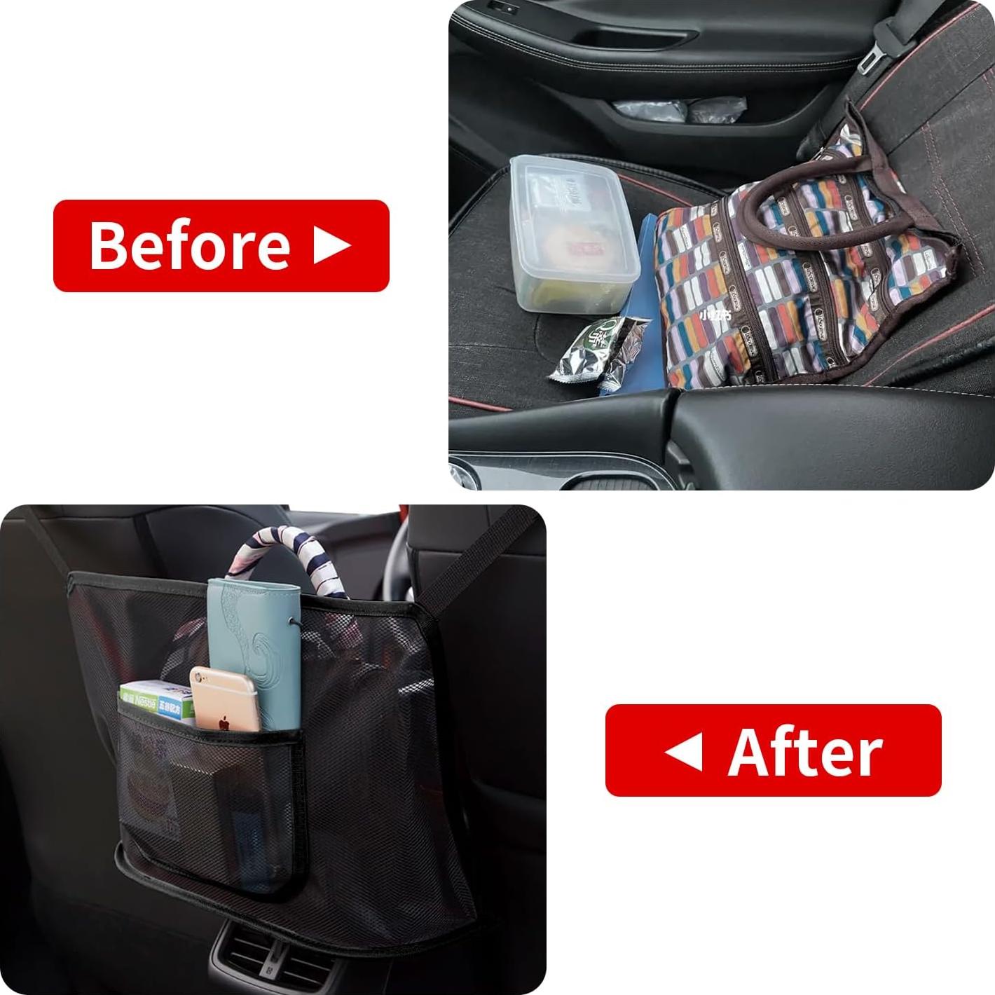 Bolsa de Red Dsoar para Automóvil entre Asientos Negro