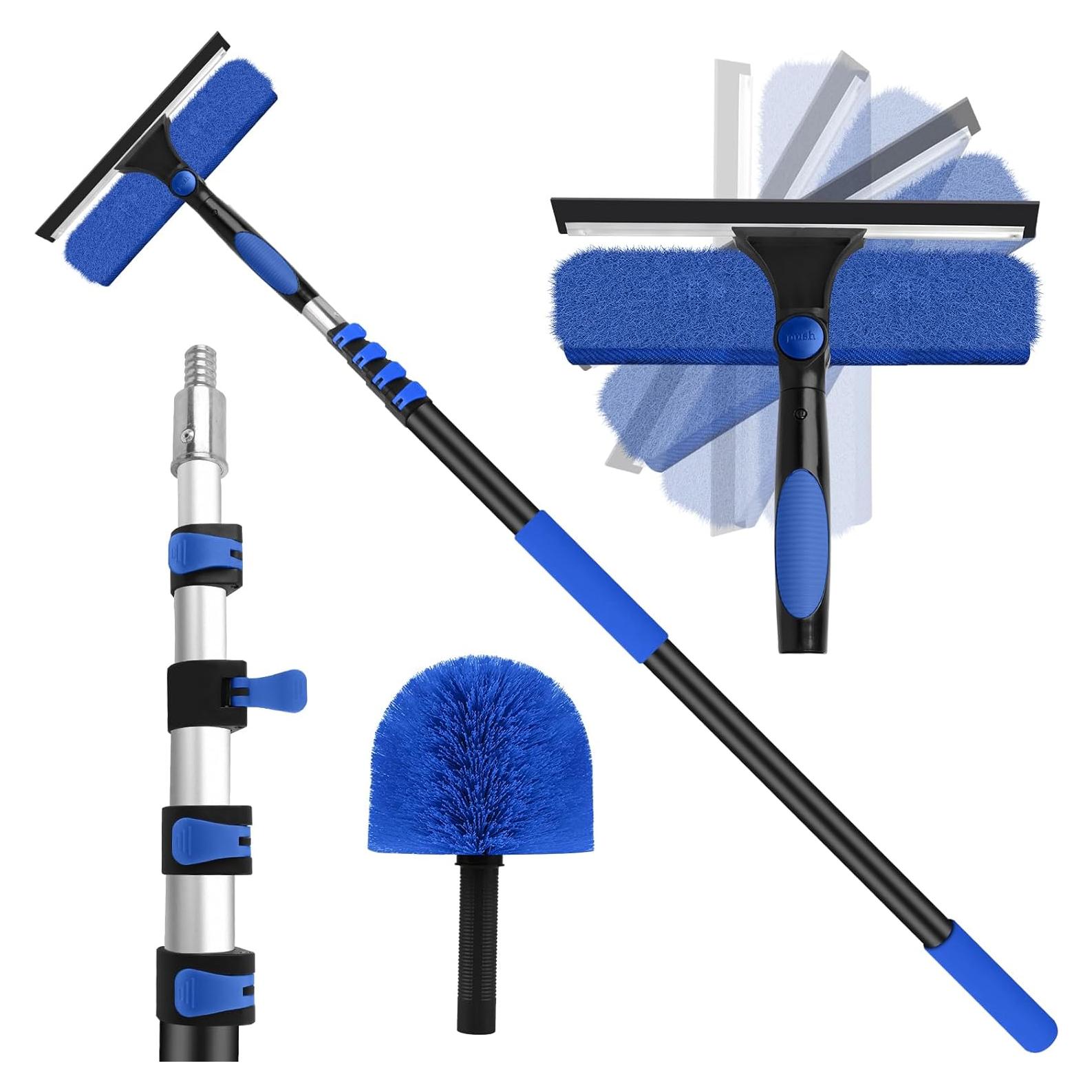 Kit de limpieza de ventanas VASALAID 2 en 1 con palo extensible 5-7.92m