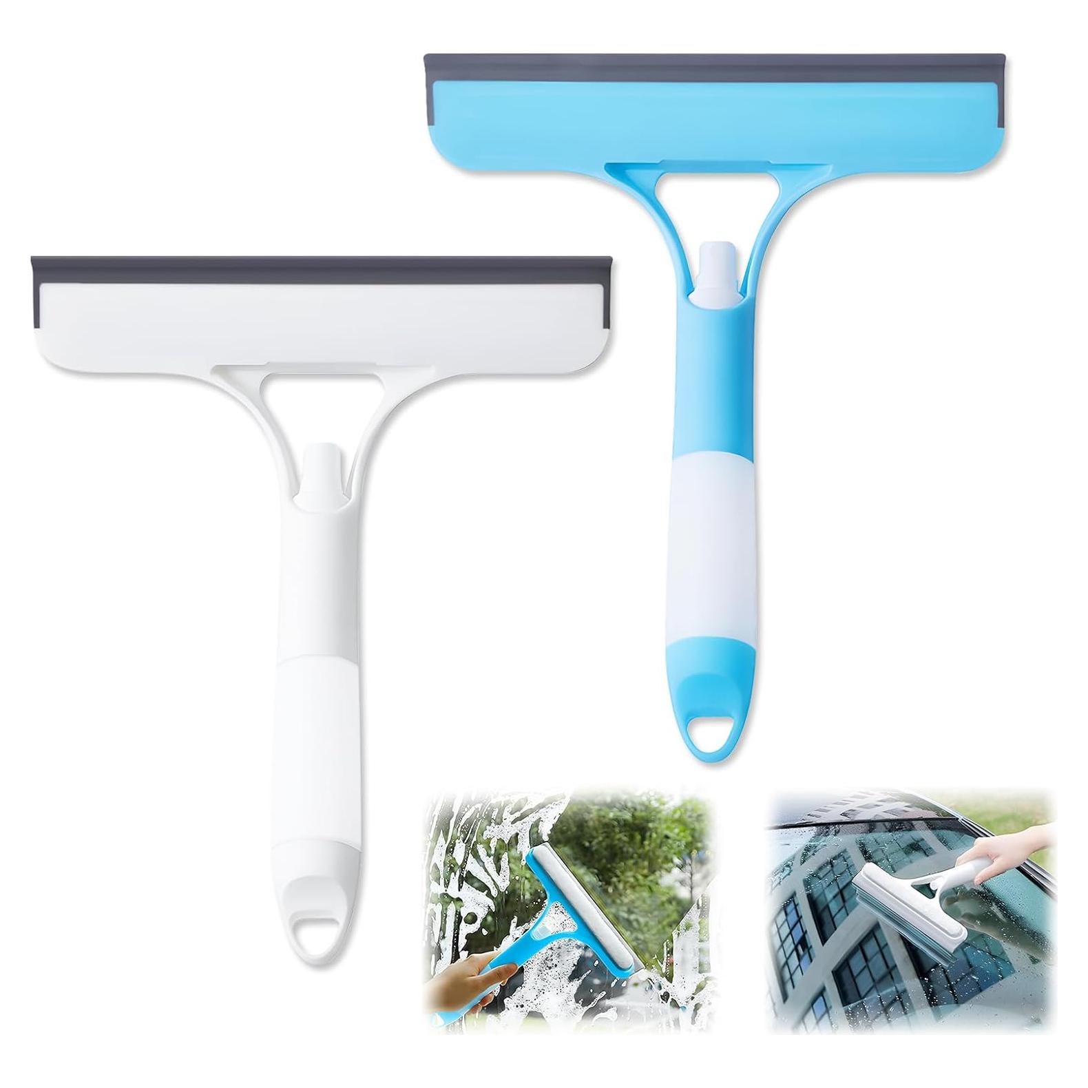 Limpiaparabrisas 3 en 1 MQG con Spray y Raspador - Azul y Blanco