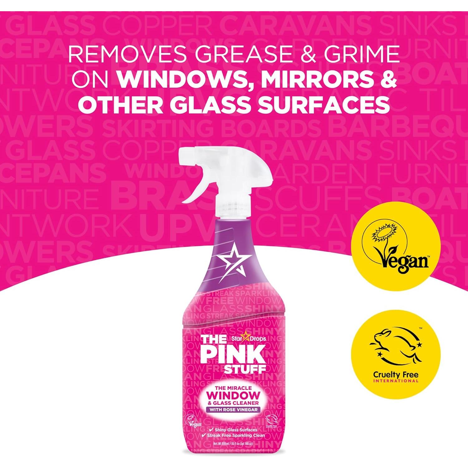 Limpiador de Ventanas The Pink Stuff 887 ml - Sin Rayas
